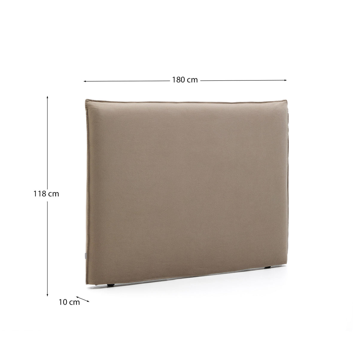 Kopfteil mit abnehmbarem Bezug Jaira aus Leinen und Baumwolle taupe für ein Bett von 160 cm FSC Mix Credit in Taupe präsentiert im Onlineshop von KAQTU Design AG. Kopfteile ist von Kave Home