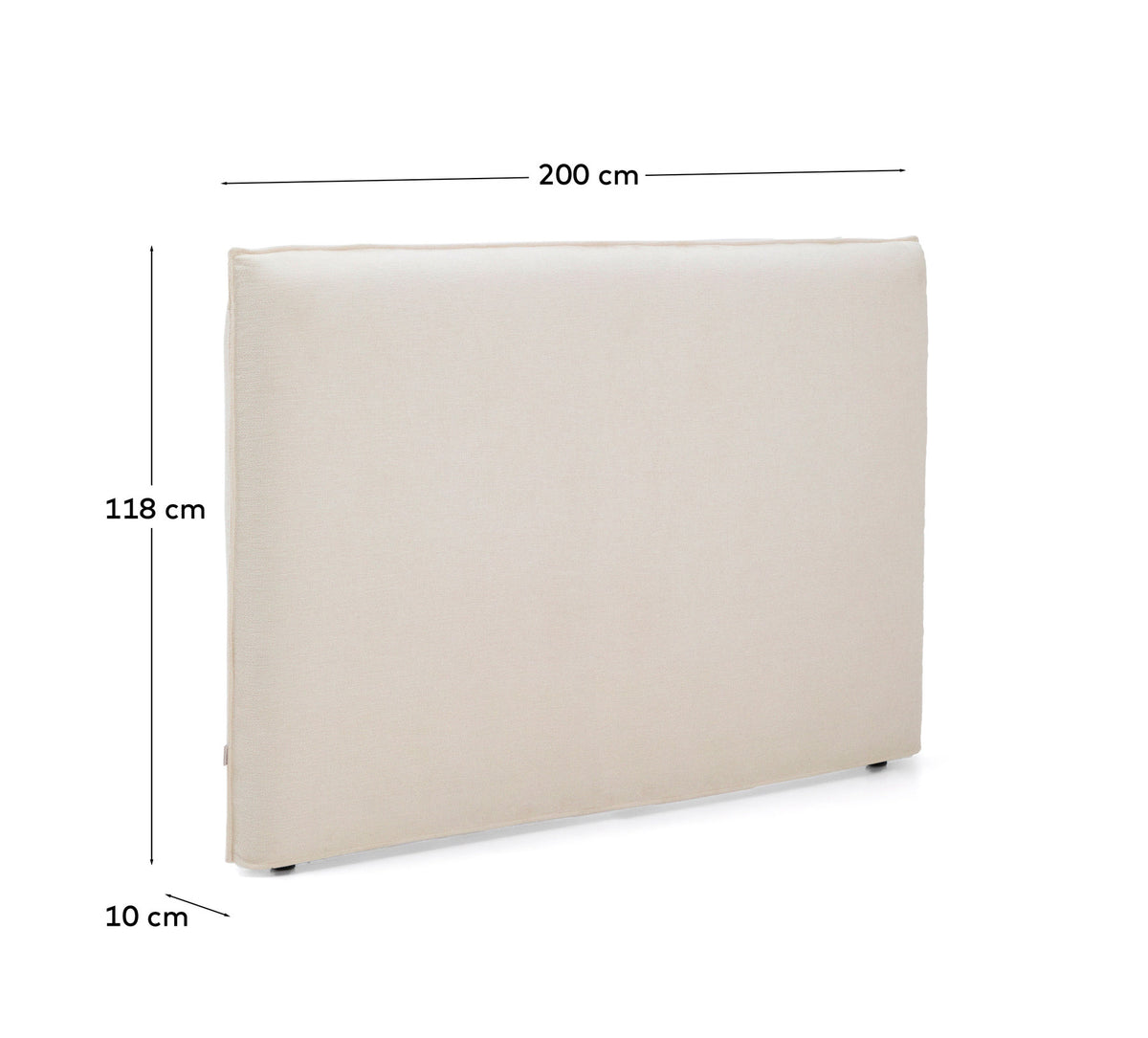 Abziehbares Bettkopfteil Jaira in weisser Chenille für Betten bis 180 cm, FSC Mix Credit in präsentiert im Onlineshop von KAQTU Design AG. Kopfteile ist von Kave Home