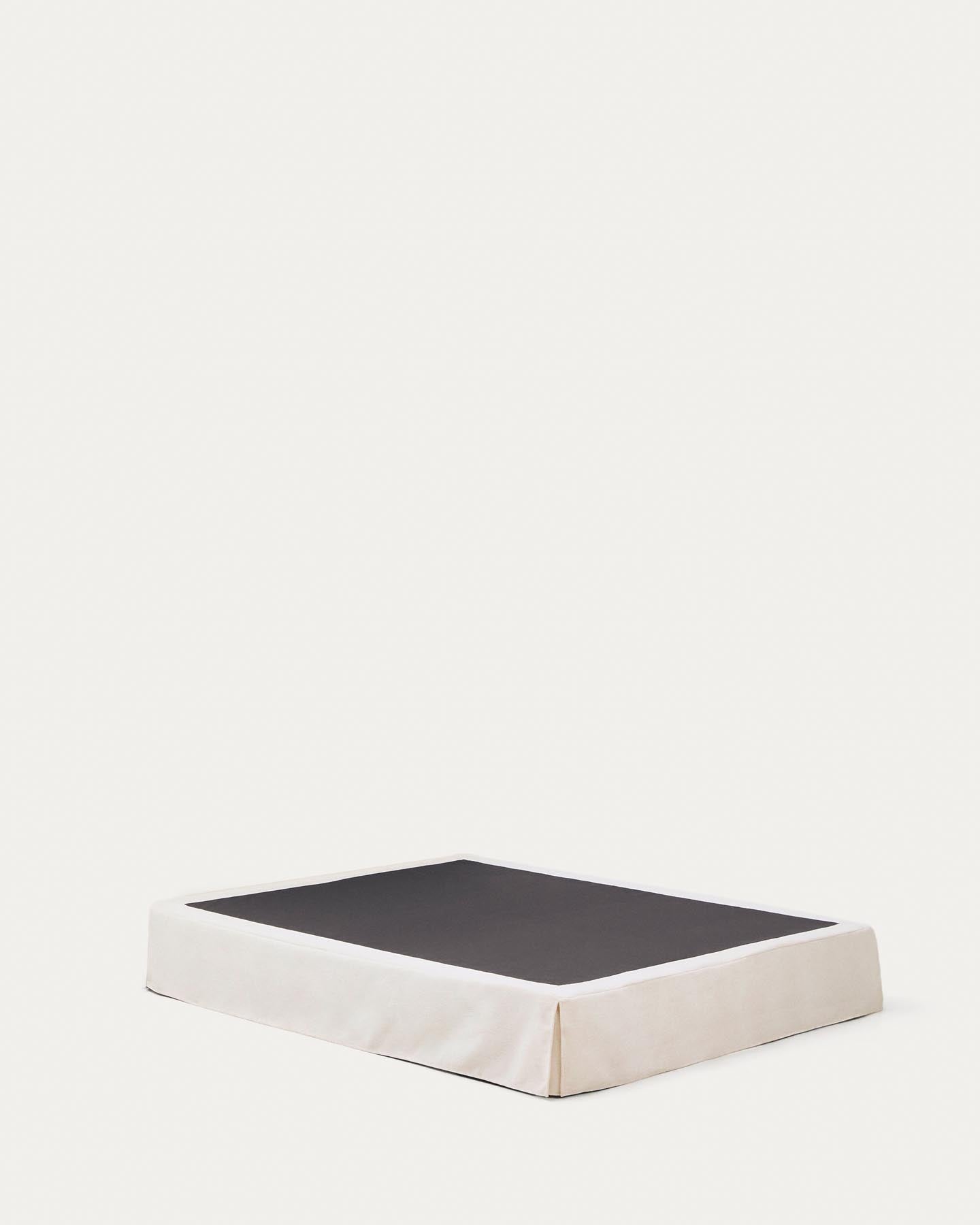 Abziehbarer Bettrahmen Jaira in weißer Chenille für Matratzengröße 160 x 200 cm in präsentiert im Onlineshop von KAQTU Design AG. Bett ist von Kave Home
