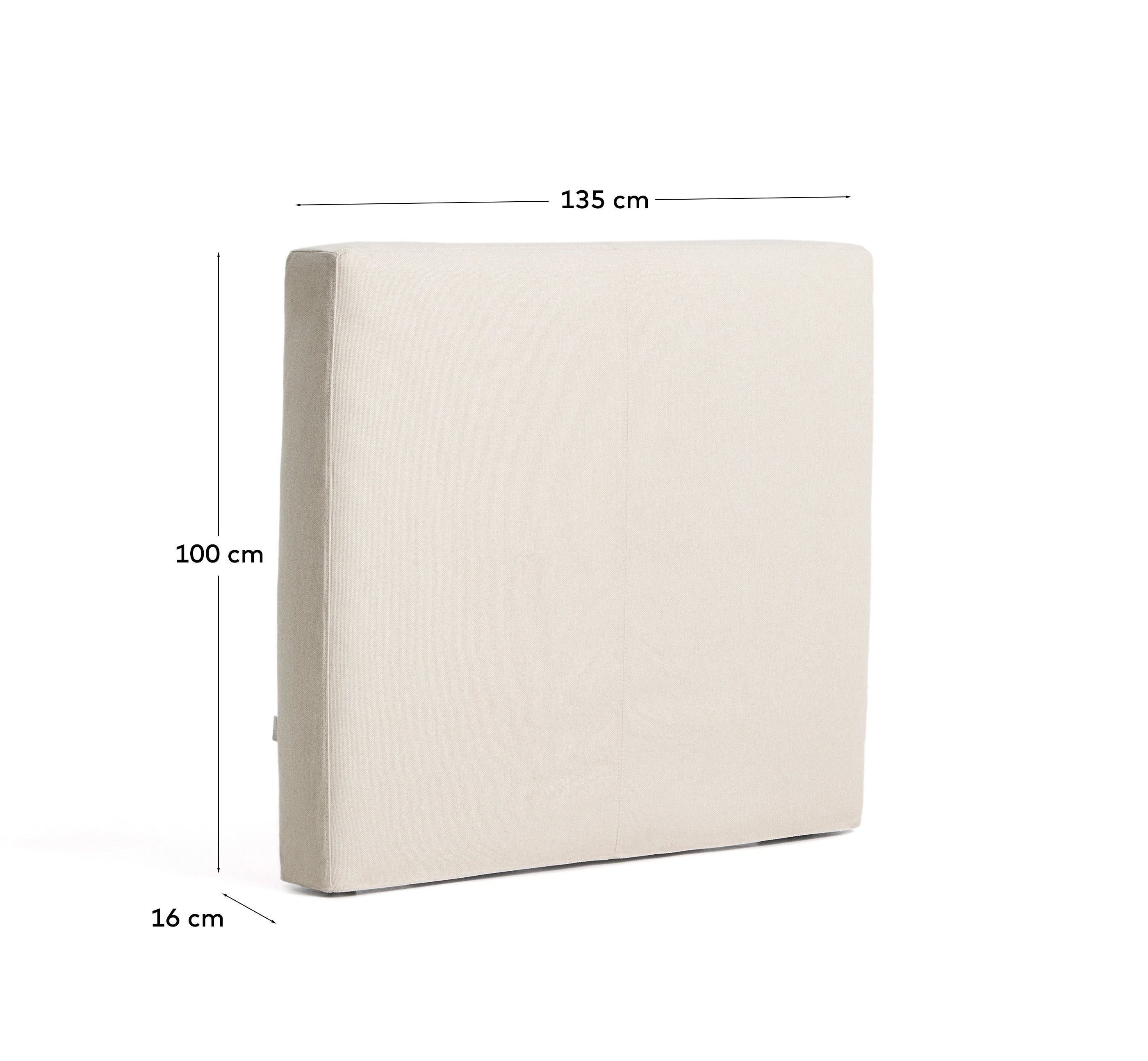 Elegantes, abziehbares Kopfteil Blok in Ecru, ideal für Betten bis 90 cm, sorgt für ein zeitgemäßes Ambiente im Schlafzimmer.