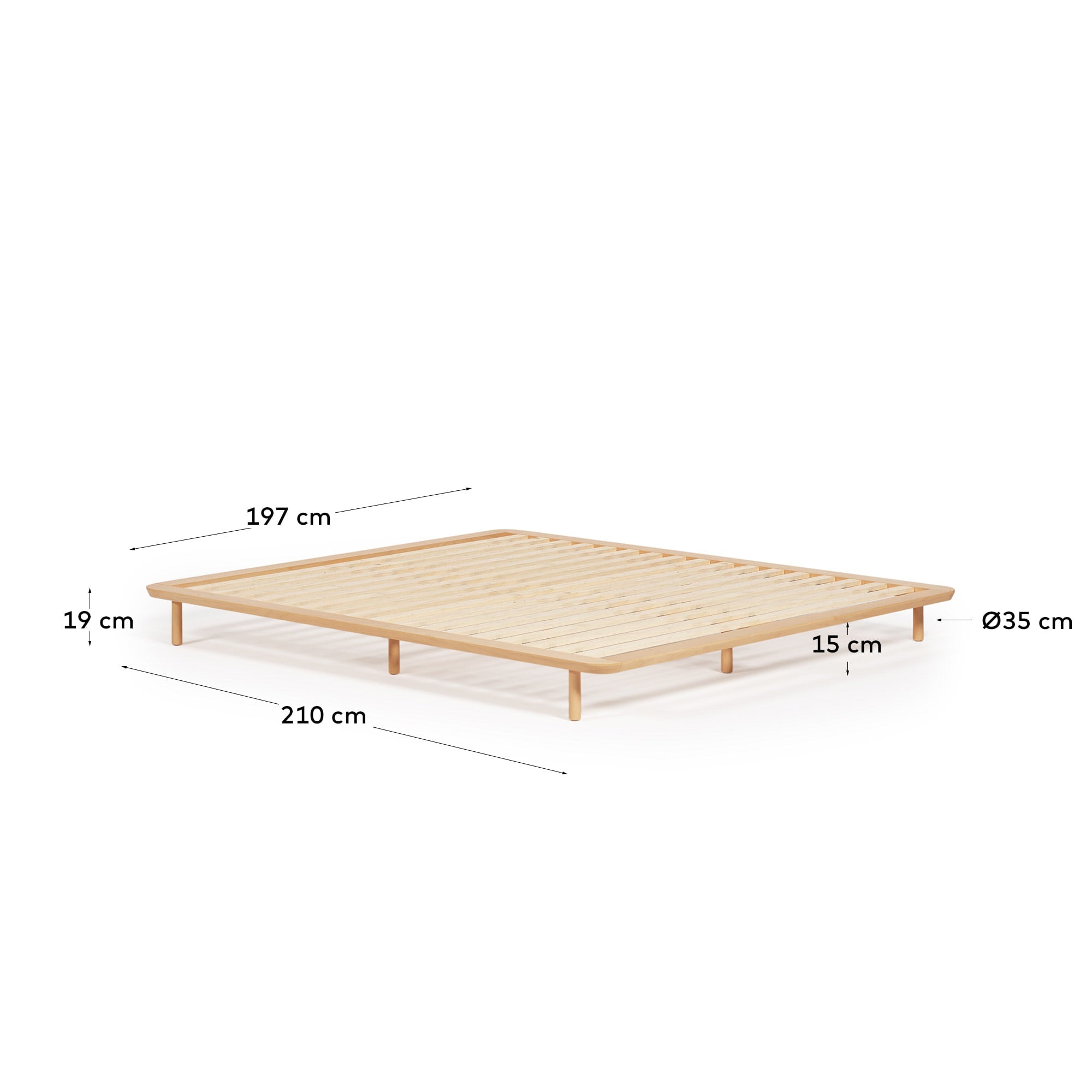 Entdecken Sie das Anielle Bett aus massiver Esche: Ein elegantes, langlebiges Möbelstück für 180 x 200 cm Matratzen, das zeitlose Schönheit und Komfort bietet.