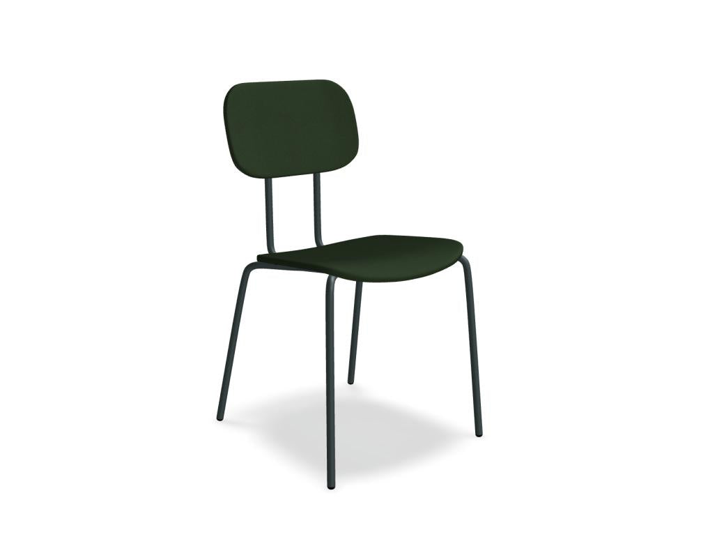 New School N1N01F - gepolsterter Stuhl mit 4-Bein-Gestell in präsentiert im Onlineshop von KAQTU Design AG. Stuhl ist von Mdd