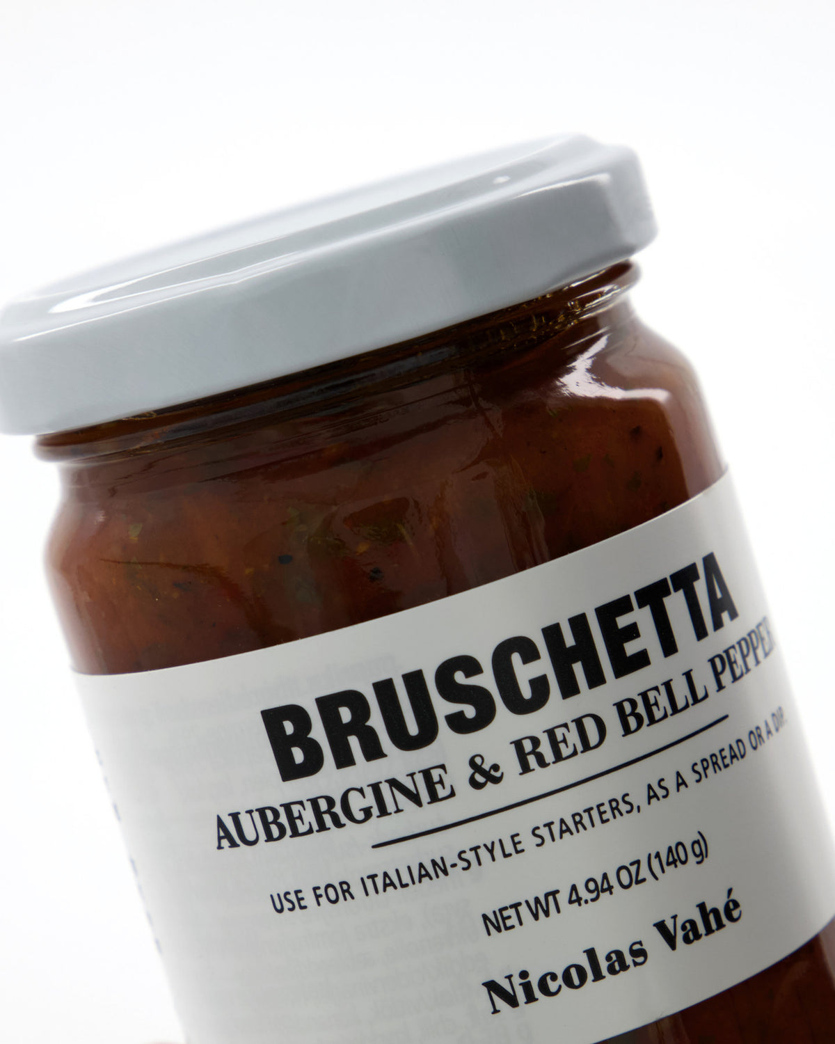 Bruschetta, aubergine & red bell Pfeffer in präsentiert im Onlineshop von KAQTU Design AG. Lebensmittel ist von Nicolas Vahé