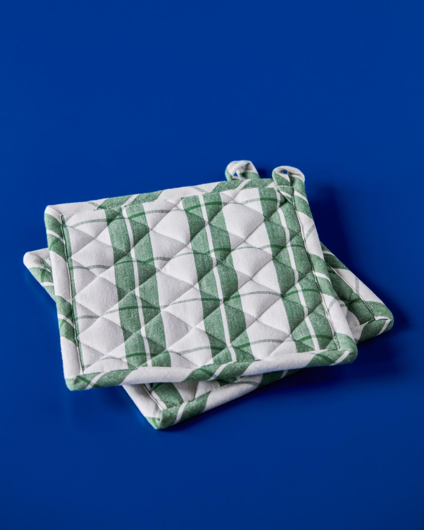 Entdecken Sie die stilvollen Topflappen NVChef in Grün von Nicolas Vahé – perfekte Kombination aus Funktionalität und modernem Design für Ihre Küche.