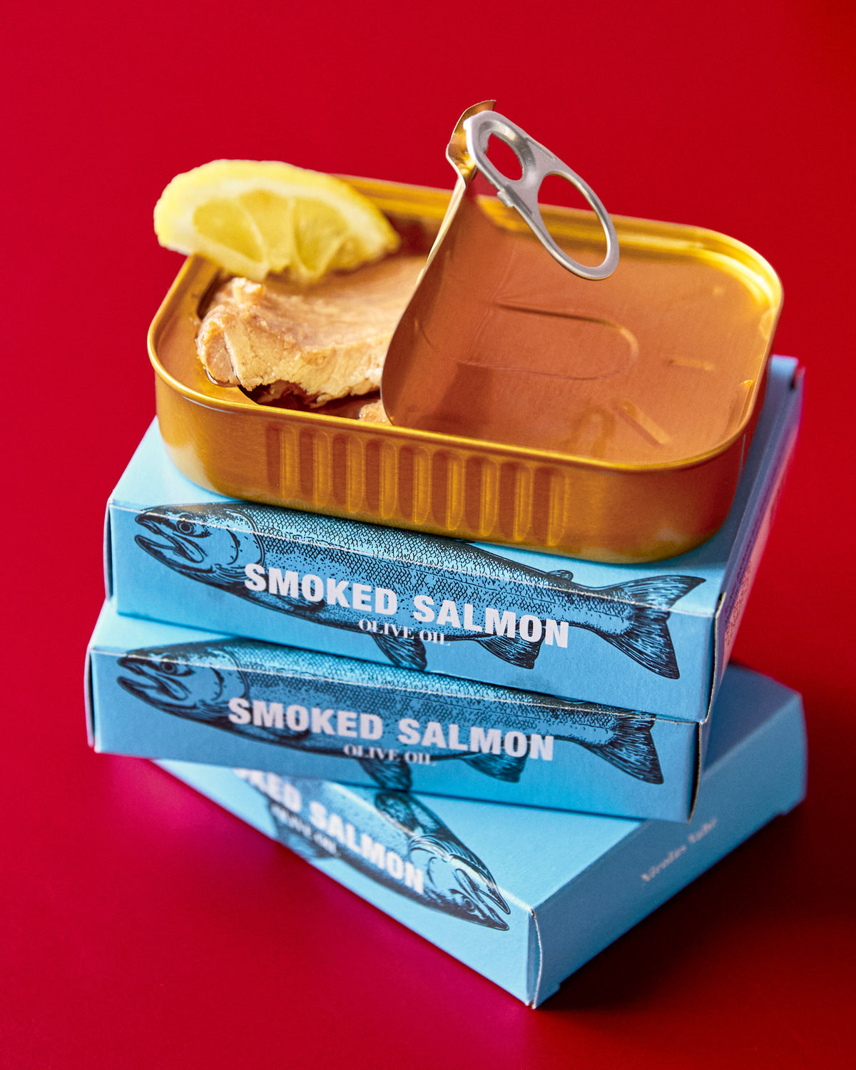 Räucherlachs, Olivenöl, 110 g in präsentiert im Onlineshop von KAQTU Design AG. Lebensmittel ist von Nicolas Vahé