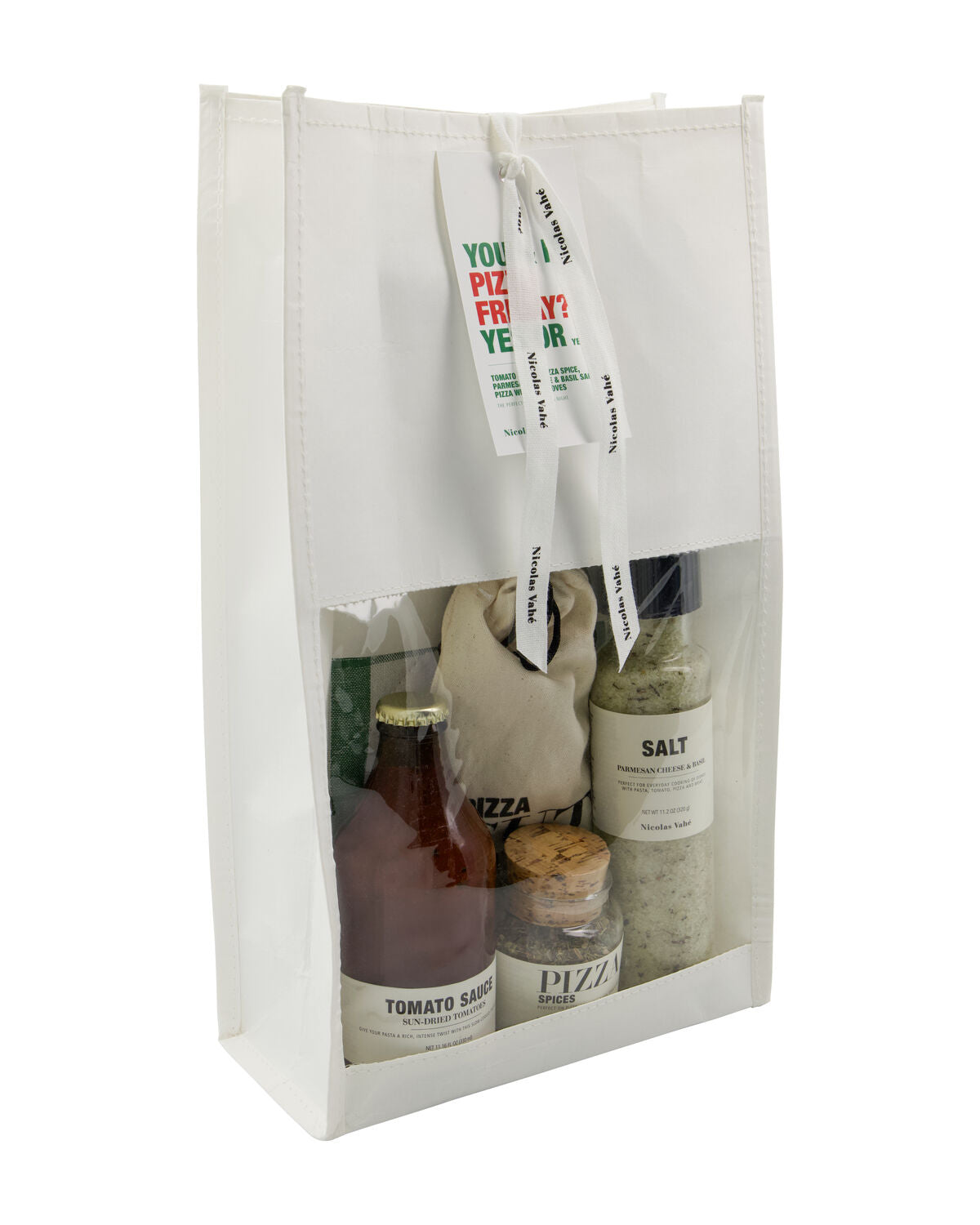 Gift bag, You & me, Pizza friday, 320|330|20 g|ml|g in präsentiert im Onlineshop von KAQTU Design AG. Geschenkset ist von Nicolas Vahé