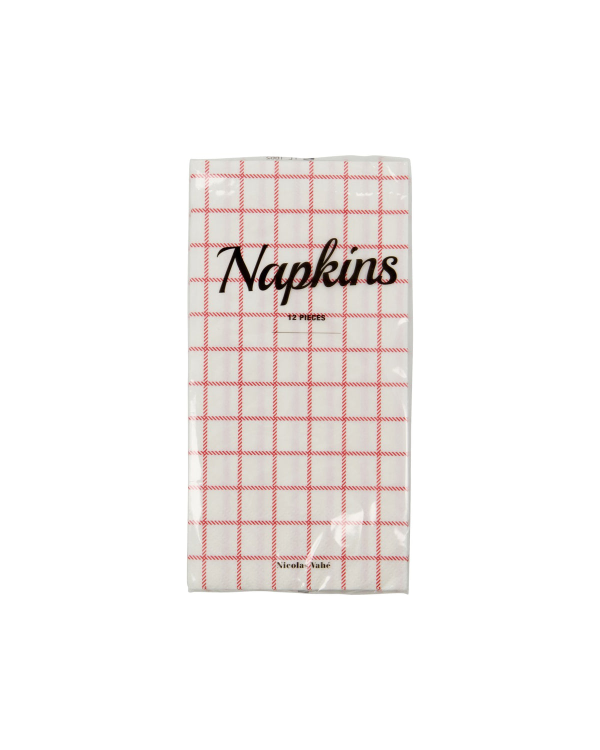 Weisse Papierservietten NVCheck von Nicolas Vahé, 10 x 20 cm, foodsafe, rechteckige Form, aus Polen gefertigt.