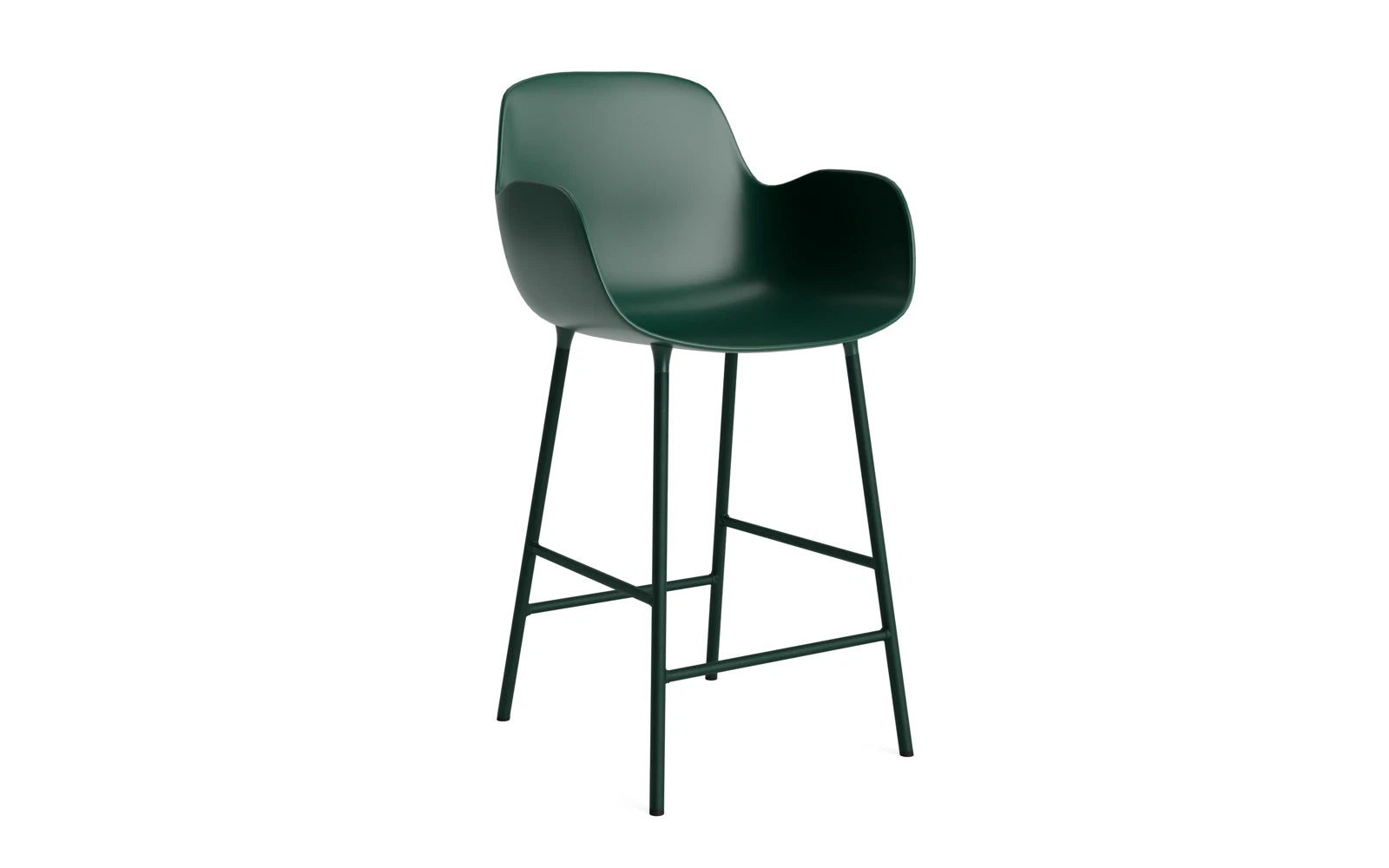 Form Barstuhl mit Armlehne 65 cm Stahl/ Grün in präsentiert im Onlineshop von KAQTU Design AG. Barstuhl ist von Normann Copenhagen
