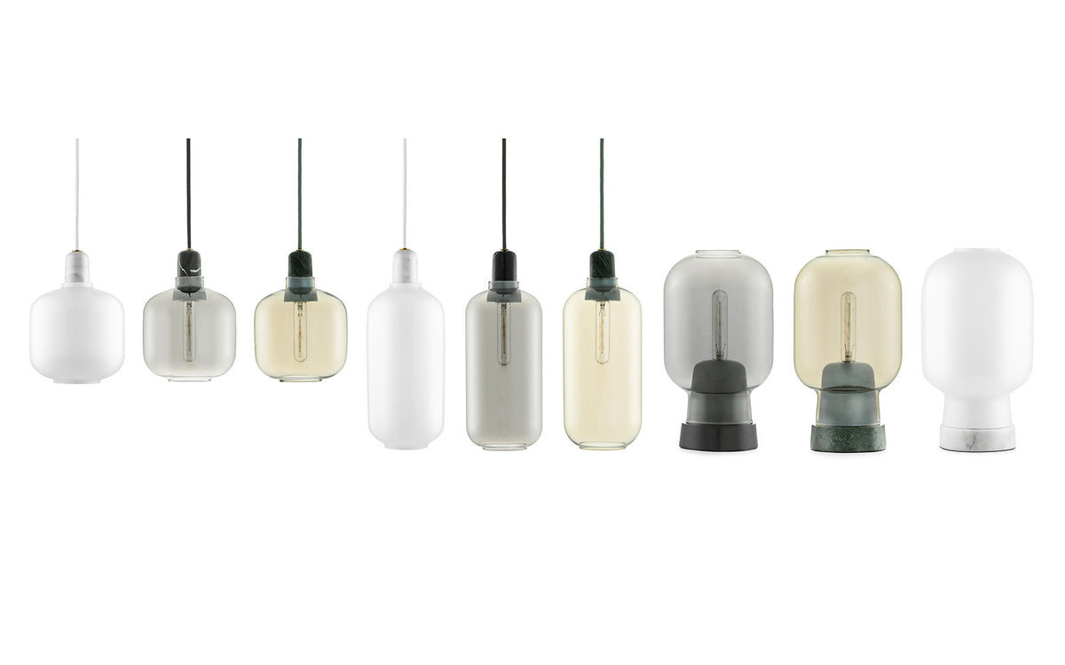 Amp Lampe klein EU in weiss/weiss präsentiert im Onlineshop von KAQTU Design AG. Pendelleuchte ist von Normann Copenhagen