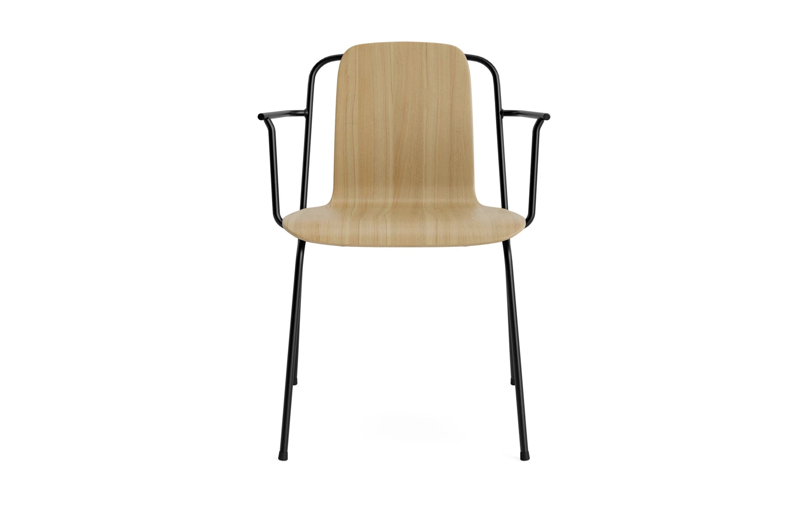 Der Studio Armlehnstuhl von Normann Copenhagen vereint modernes Design mit Komfort, perfekt für stilvolle Wohn- und Arbeitsbereiche.