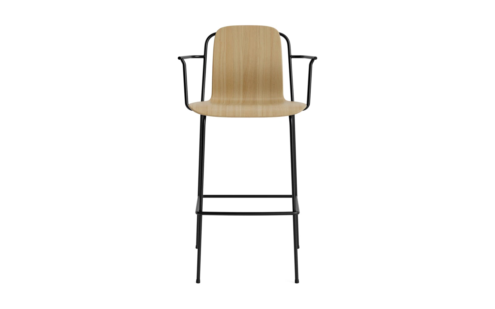 Eleganter Studio Barstuhl mit Armlehne von Normann Copenhagen – skandinavisches Design trifft auf Komfort und Funktionalität.