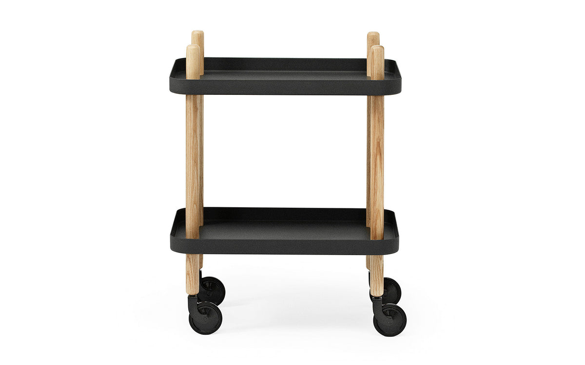 Block Tisch in Schwarz präsentiert im Onlineshop von KAQTU Design AG. Servierwagen ist von Normann Copenhagen