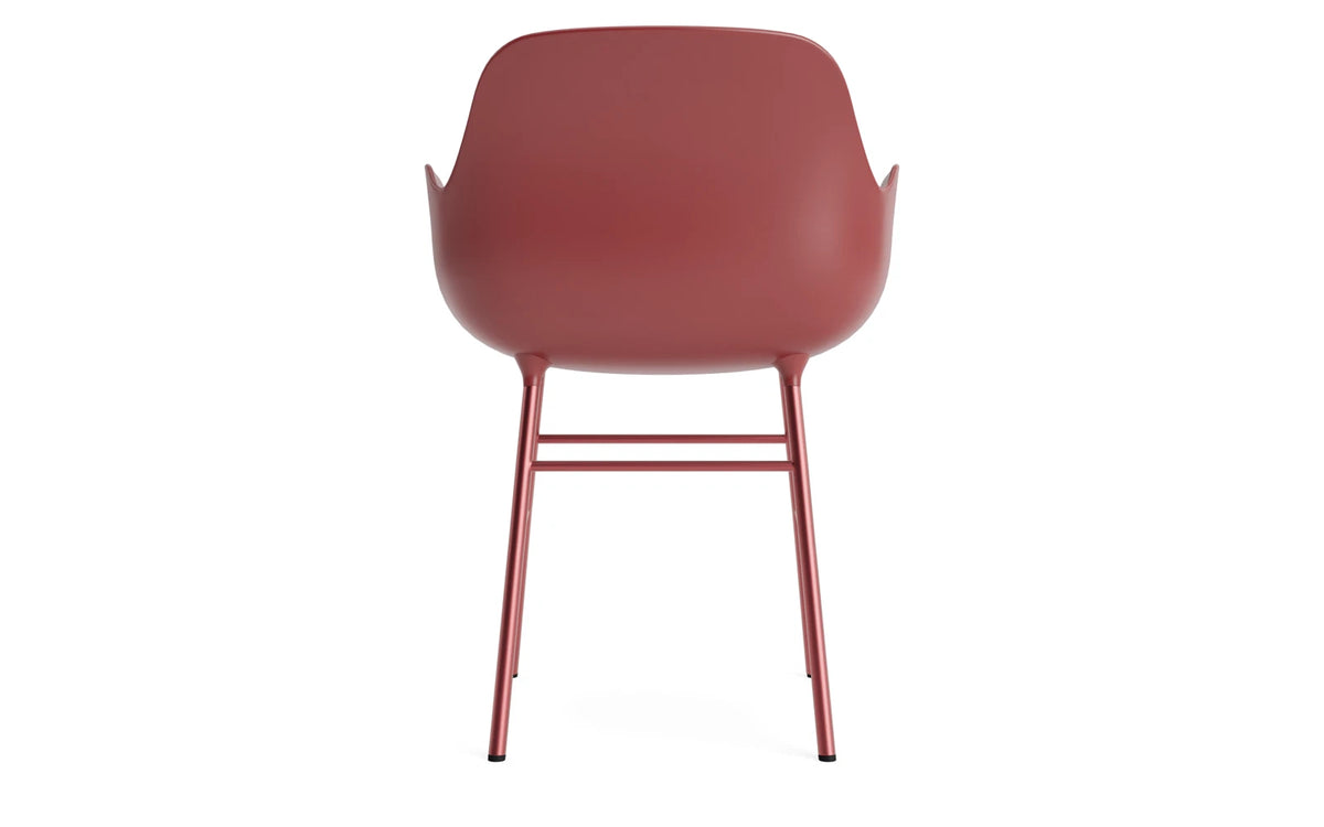 Form Armlehnstuhl in Rot präsentiert im Onlineshop von KAQTU Design AG. Stuhl mit Armlehne ist von Normann Copenhagen
