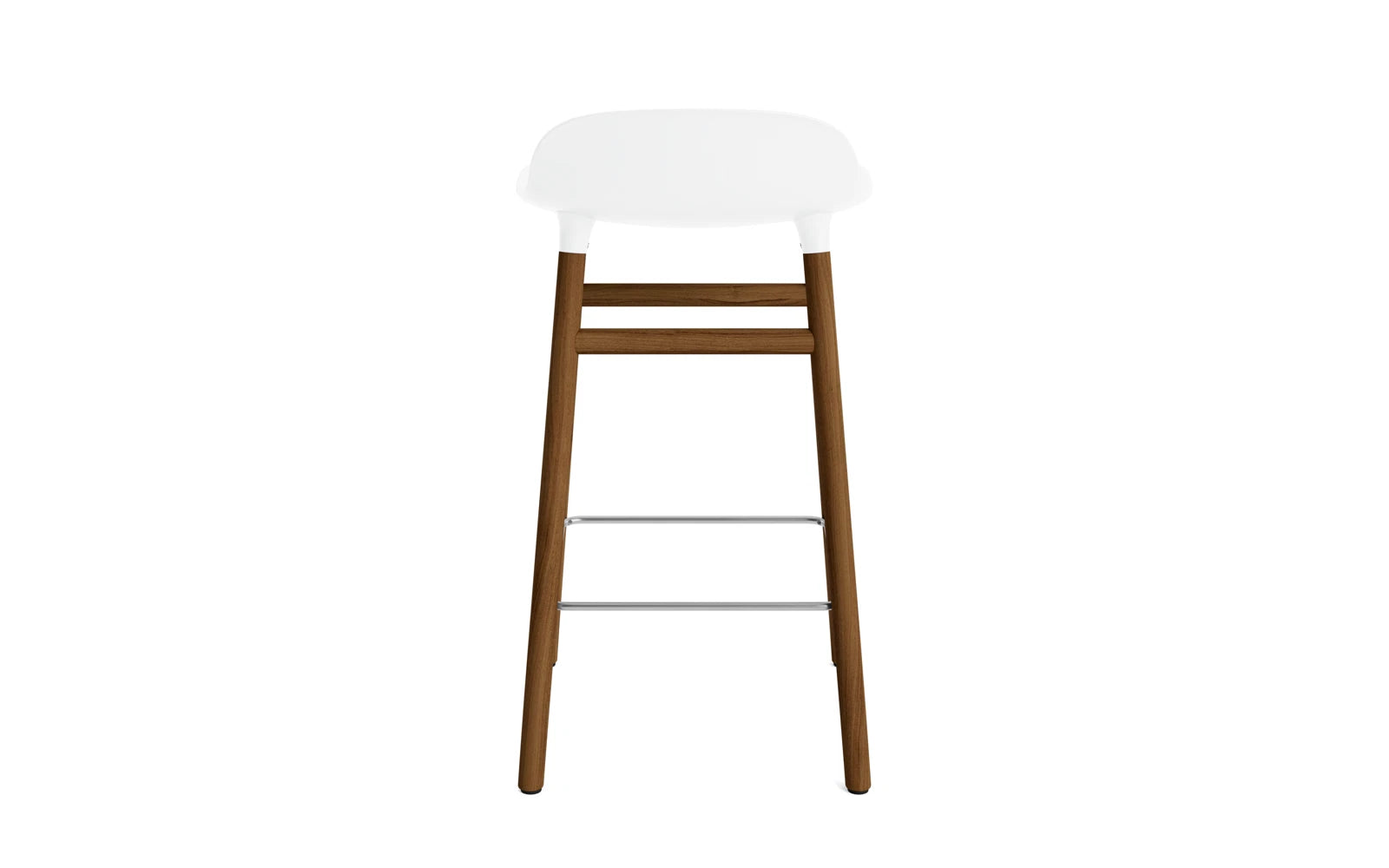 Der Form Barhocker von Normann Copenhagen: Eleganter 65 cm hoher Barstuhl in Weiß, ideal für moderne Küchen und stilvolle Bars.