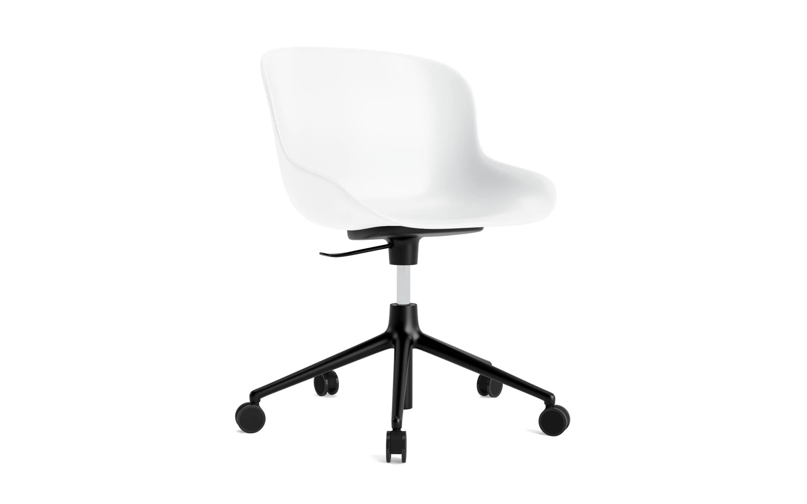 Hyg Drehsessel mit Rollen Weiss in präsentiert im Onlineshop von KAQTU Design AG. Sessel ist von Normann Copenhagen