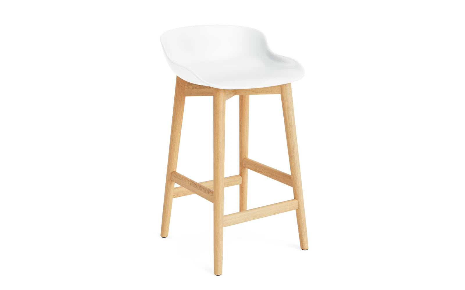 Hyg Barhocker 65 cm Eiche Weiss in präsentiert im Onlineshop von KAQTU Design AG. Barstuhl ist von Normann Copenhagen