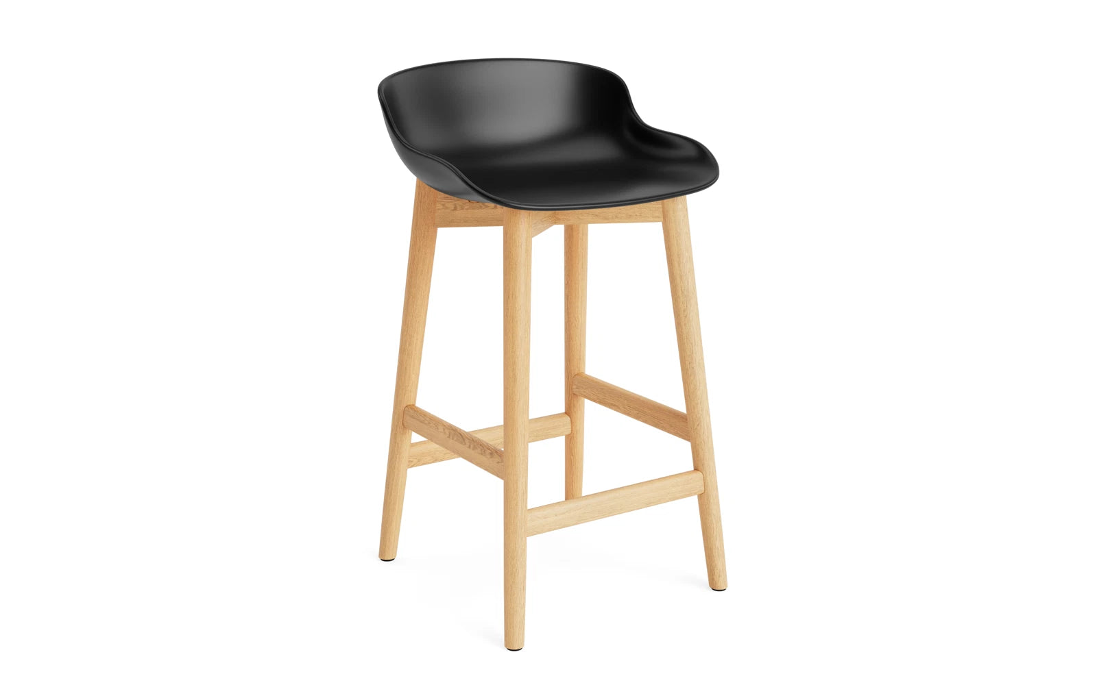 Hyg Barhocker 65 cm Eiche Schwarz in präsentiert im Onlineshop von KAQTU Design AG. Barstuhl ist von Normann Copenhagen