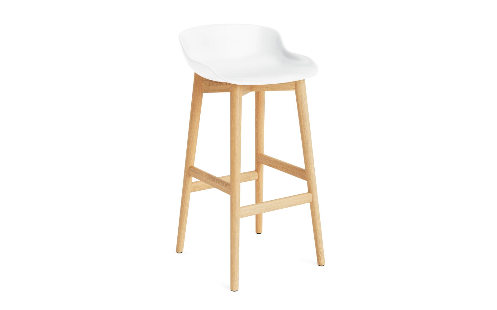 Hyg Barhocker 75 cm Eiche Weiss in präsentiert im Onlineshop von KAQTU Design AG. Barstuhl ist von Normann Copenhagen