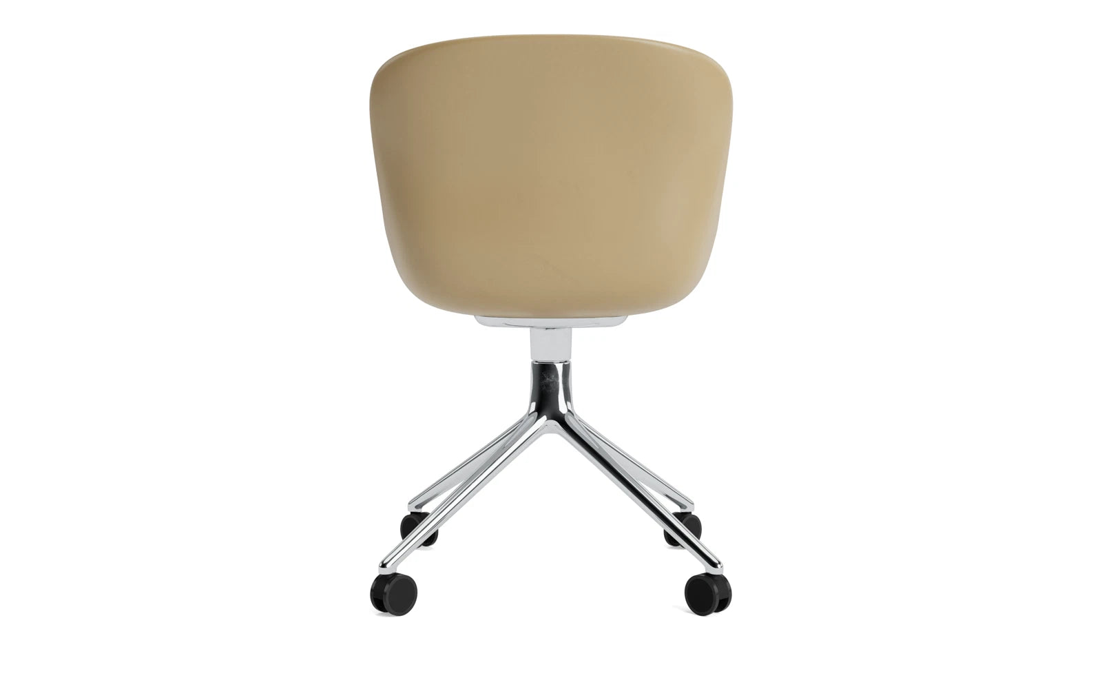 Erleben Sie den Hyg Drehstuhl 4W Aluminium/Sand von Normann Copenhagen – ein eleganter Stuhl, der Gemütlichkeit und modernes Design perfekt kombiniert.