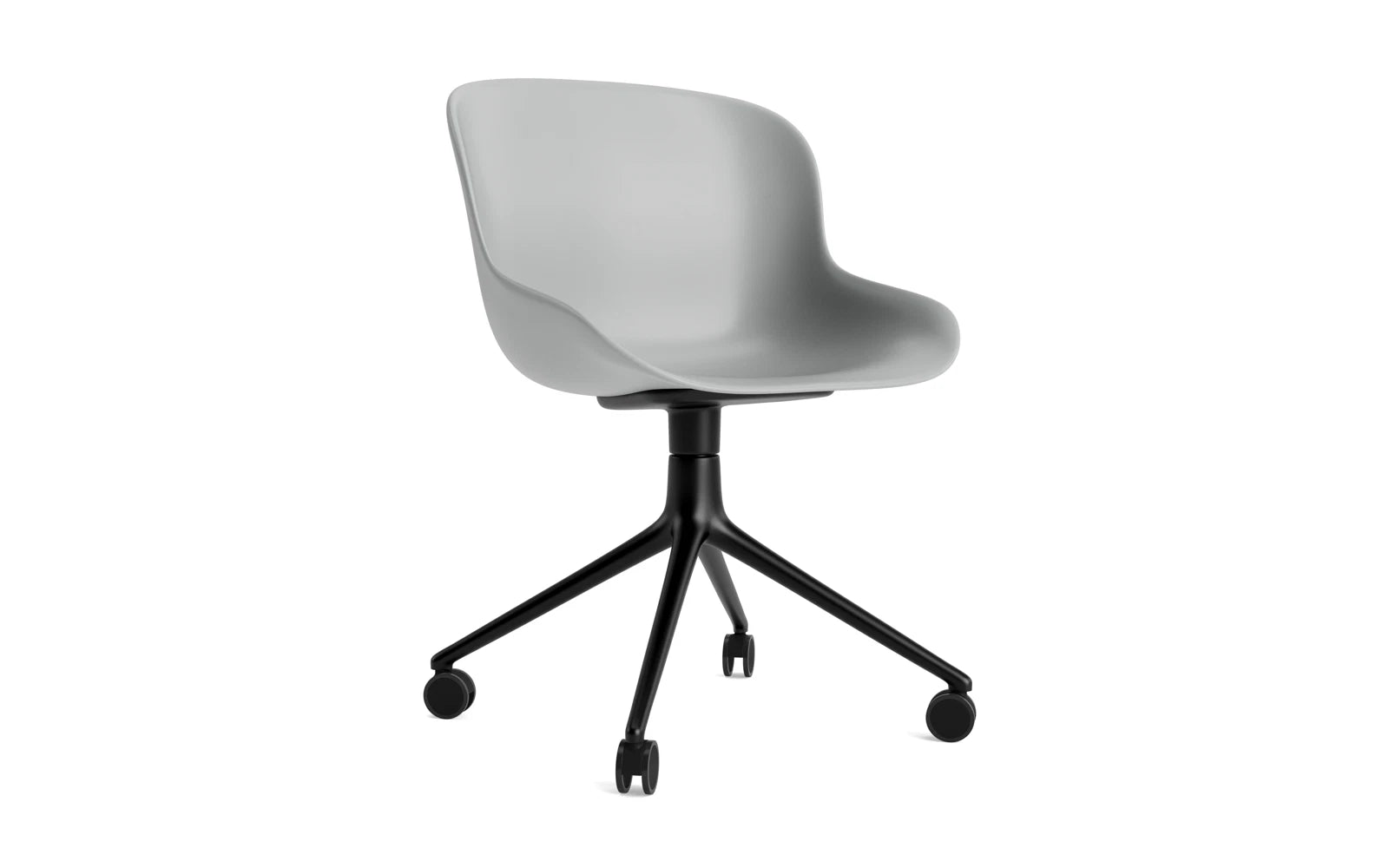 Hyg Drehstuhl 4W schwarzes Aluminium/grau in präsentiert im Onlineshop von KAQTU Design AG. Drehstuhl ist von Normann Copenhagen