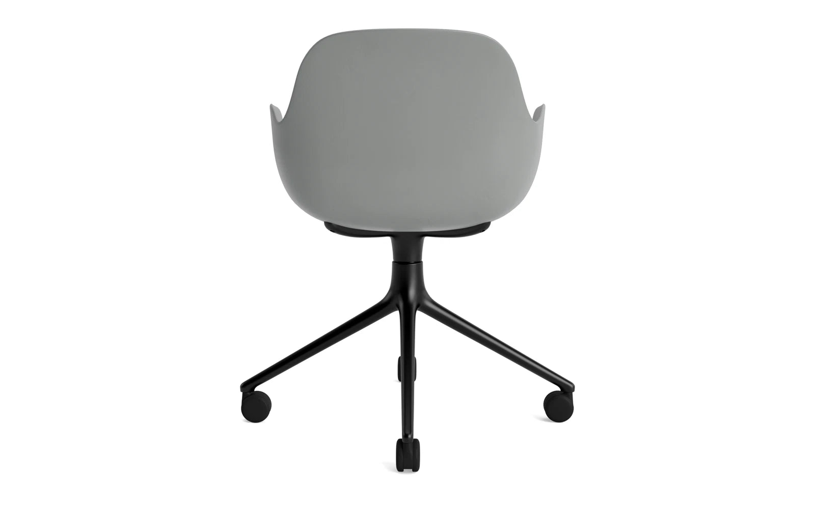 Entdecken Sie den Form Drehsessel 4W von Normann Copenhagen – ein stilvoller Drehstuhl aus schwarzem Aluminium, ideal für vielseitige Einsatzbereiche.