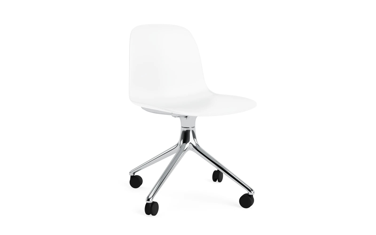 Form Drehstuhl 4W Aluminium/Weiss in präsentiert im Onlineshop von KAQTU Design AG. Drehstuhl ist von Normann Copenhagen