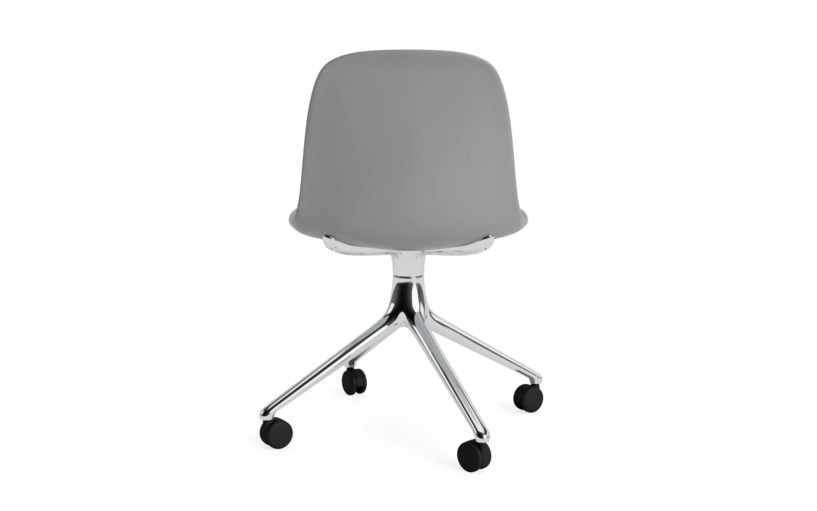 Erleben Sie den Form Drehstuhl 4W Aluminium/Grau von Normann Copenhagen – stilvoll, funktional und ideal für jeden Raum.