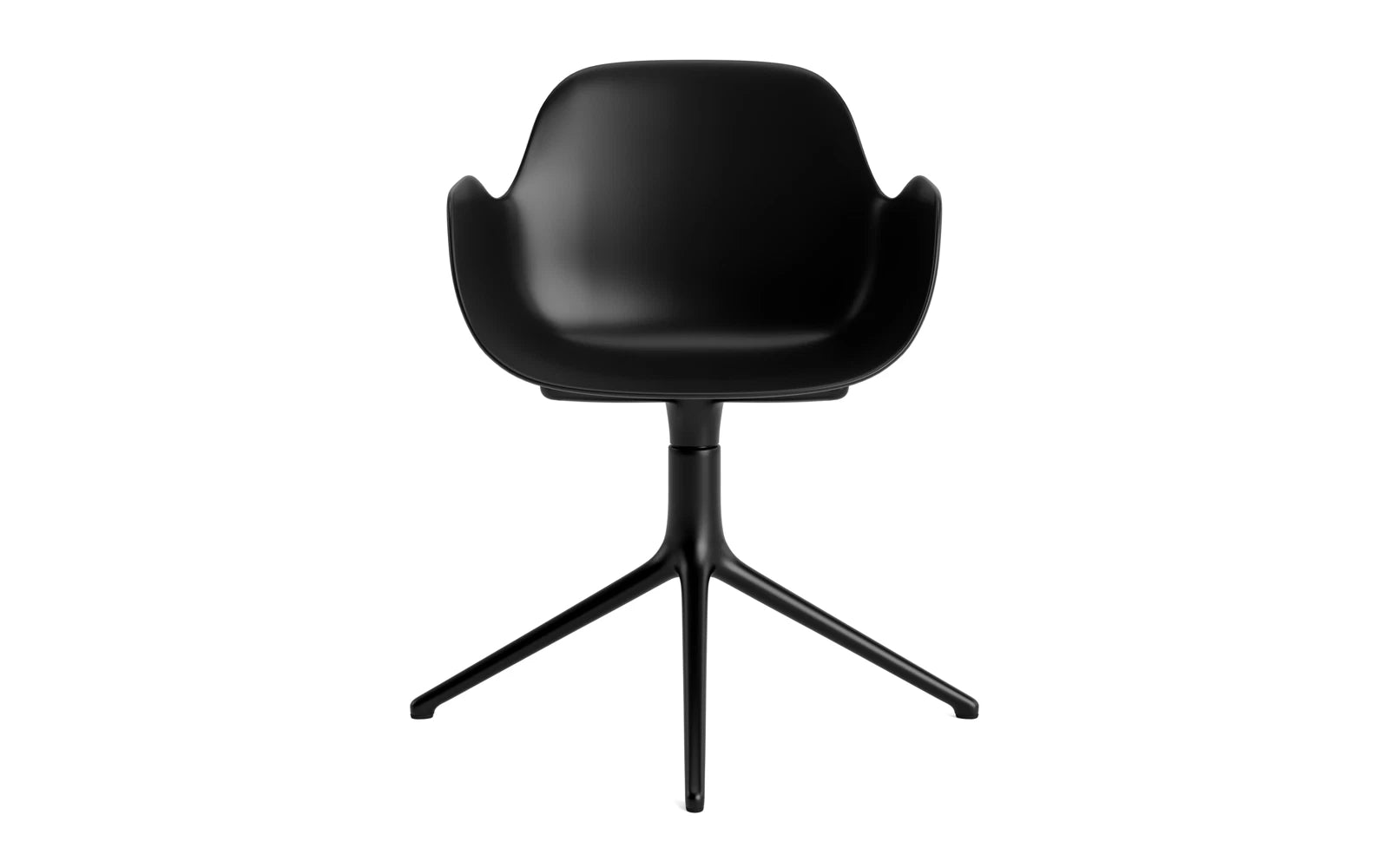 Eleganter Form Drehstuhl mit Armlehnen von Normann Copenhagen. Perfekt für professionelle Umgebungen, bietet er Komfort und vielseitige Gestaltungsmöglichkeiten.