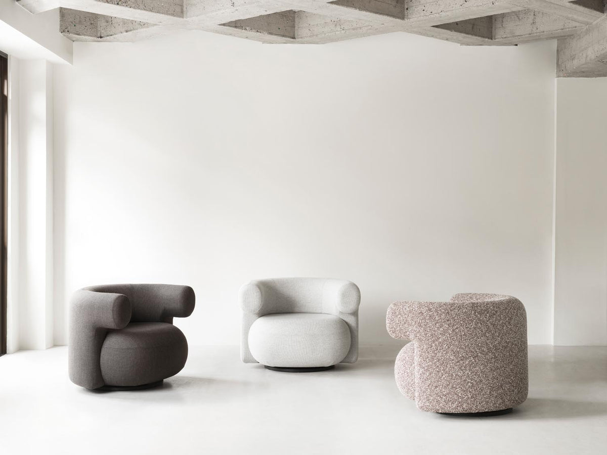 Burra Lounge-Sessel mit Rückdrehfunktion Remix in Remix 133 präsentiert im Onlineshop von KAQTU Design AG. Drehsessel ist von Normann Copenhagen