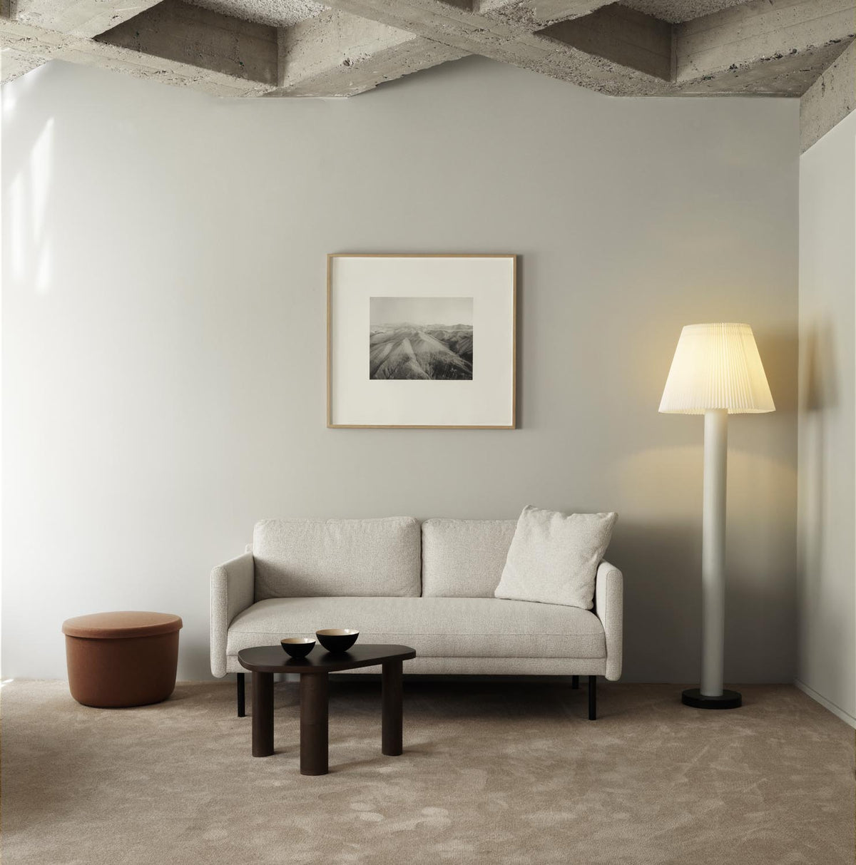 Hide Storage Pouf klein in Felt 358 präsentiert im Onlineshop von KAQTU Design AG. Pouf ist von Normann Copenhagen