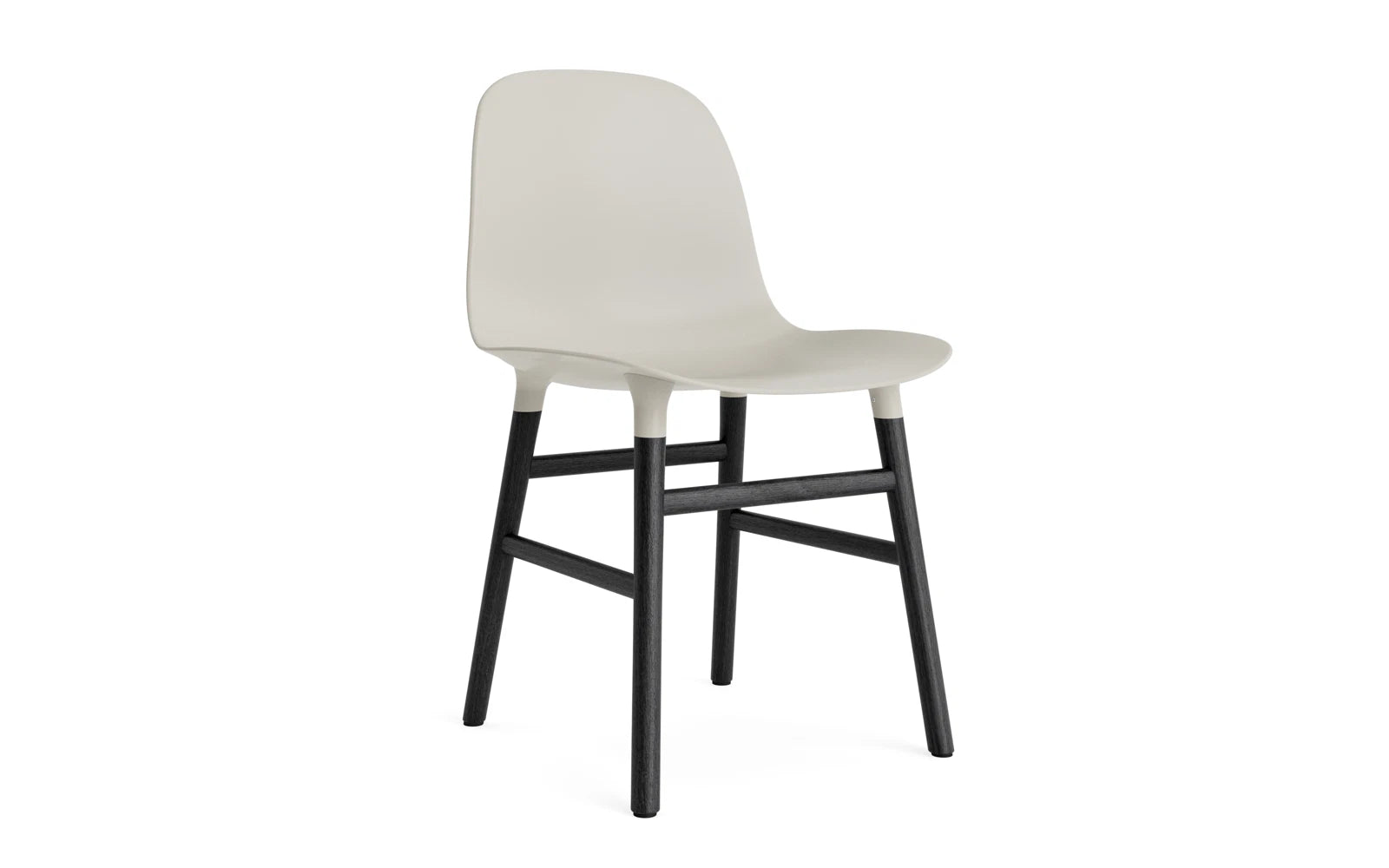 Form Stuhl Hellgrau/schwarz in  präsentiert im Onlineshop von KAQTU Design AG. Stuhl ist von Normann Copenhagen