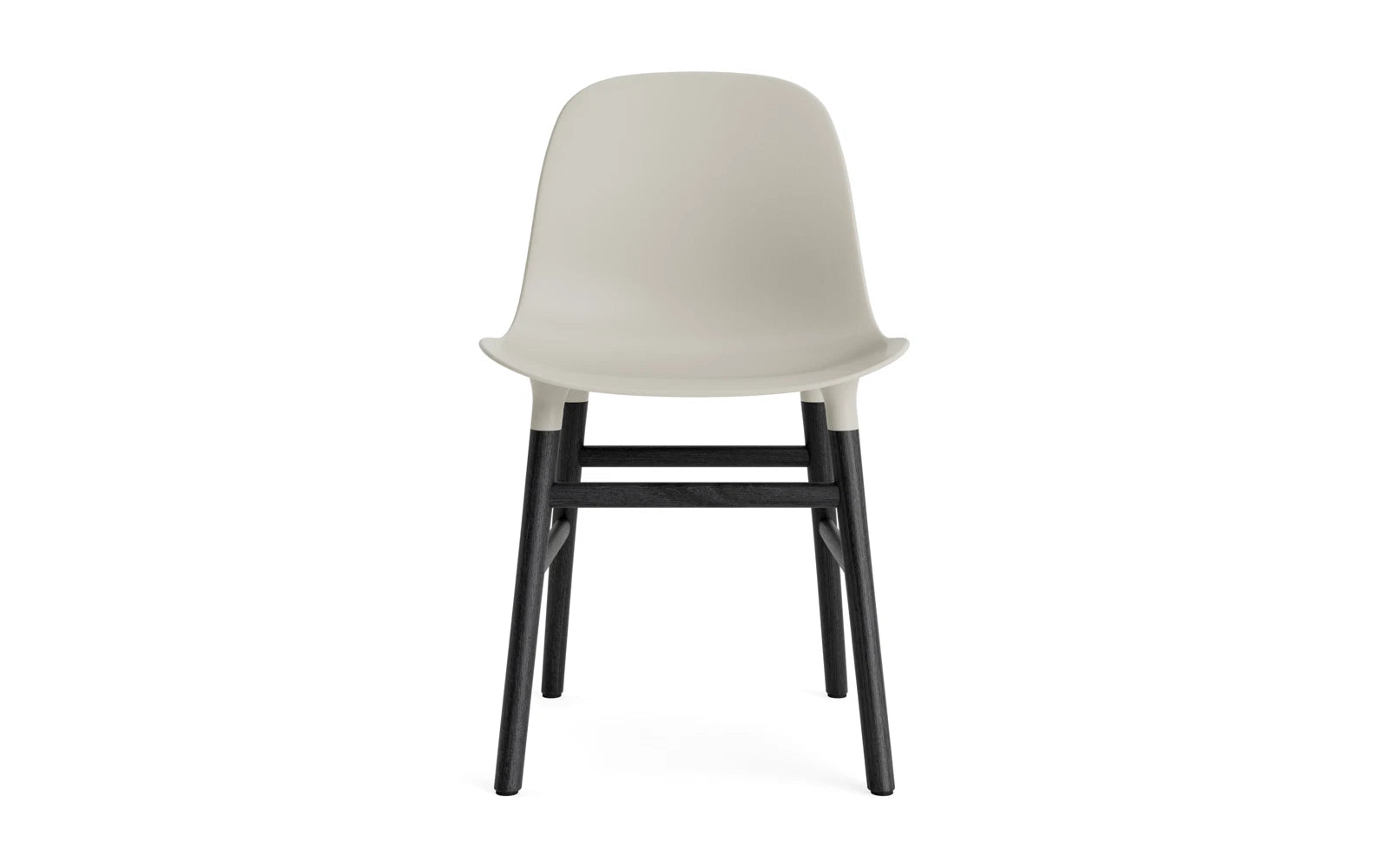 Stylischer Form Stuhl in Hellgrau/Schwarz von Normann Copenhagen. Perfekte Kombination aus Ästhetik und Funktionalität für Ihr Zuhause.