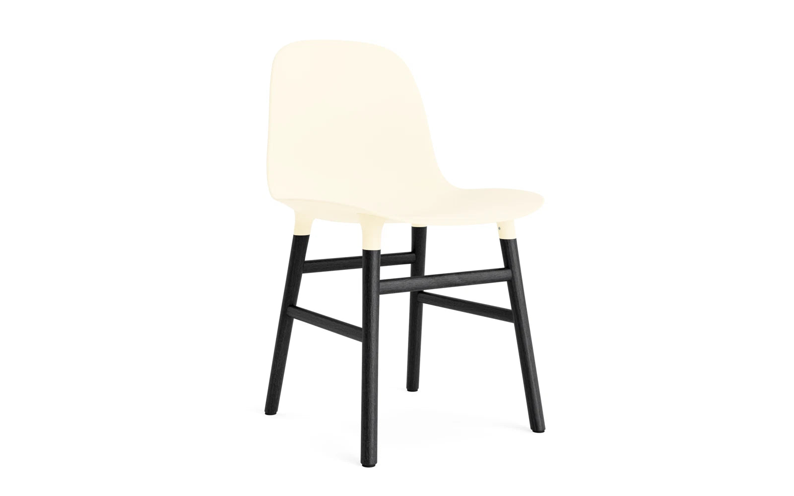 Form Stuhl Creme/schwarz in  präsentiert im Onlineshop von KAQTU Design AG. Stuhl ist von Normann Copenhagen