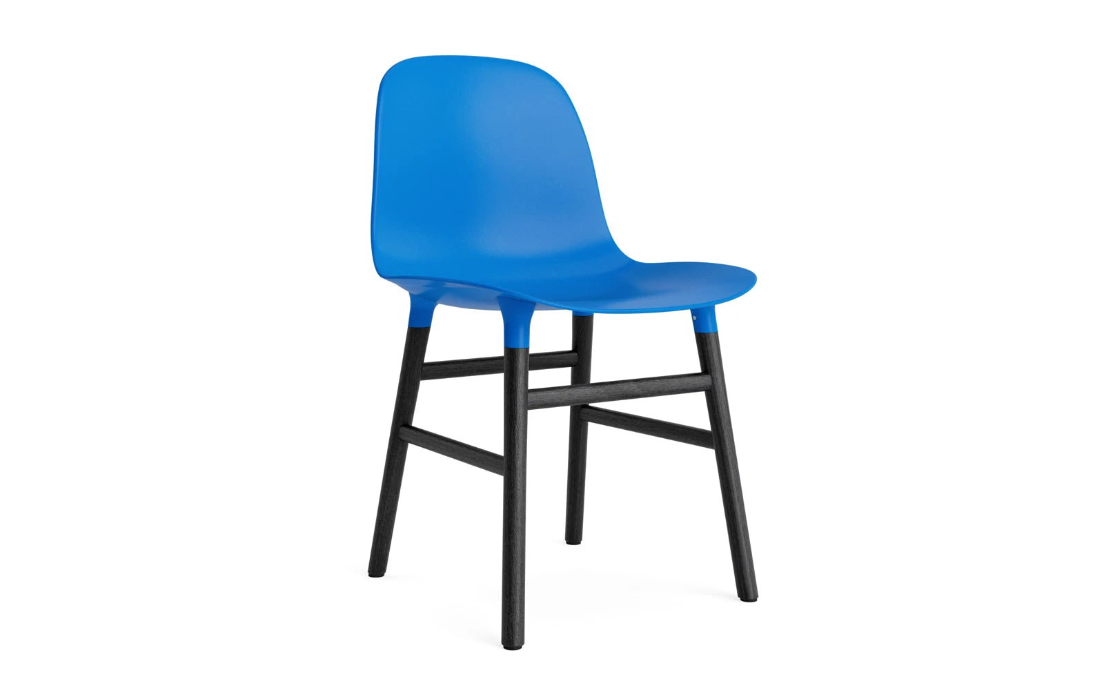 Form Stuhl Leuchtendes Blau/schwarz in  präsentiert im Onlineshop von KAQTU Design AG. Stuhl ist von Normann Copenhagen