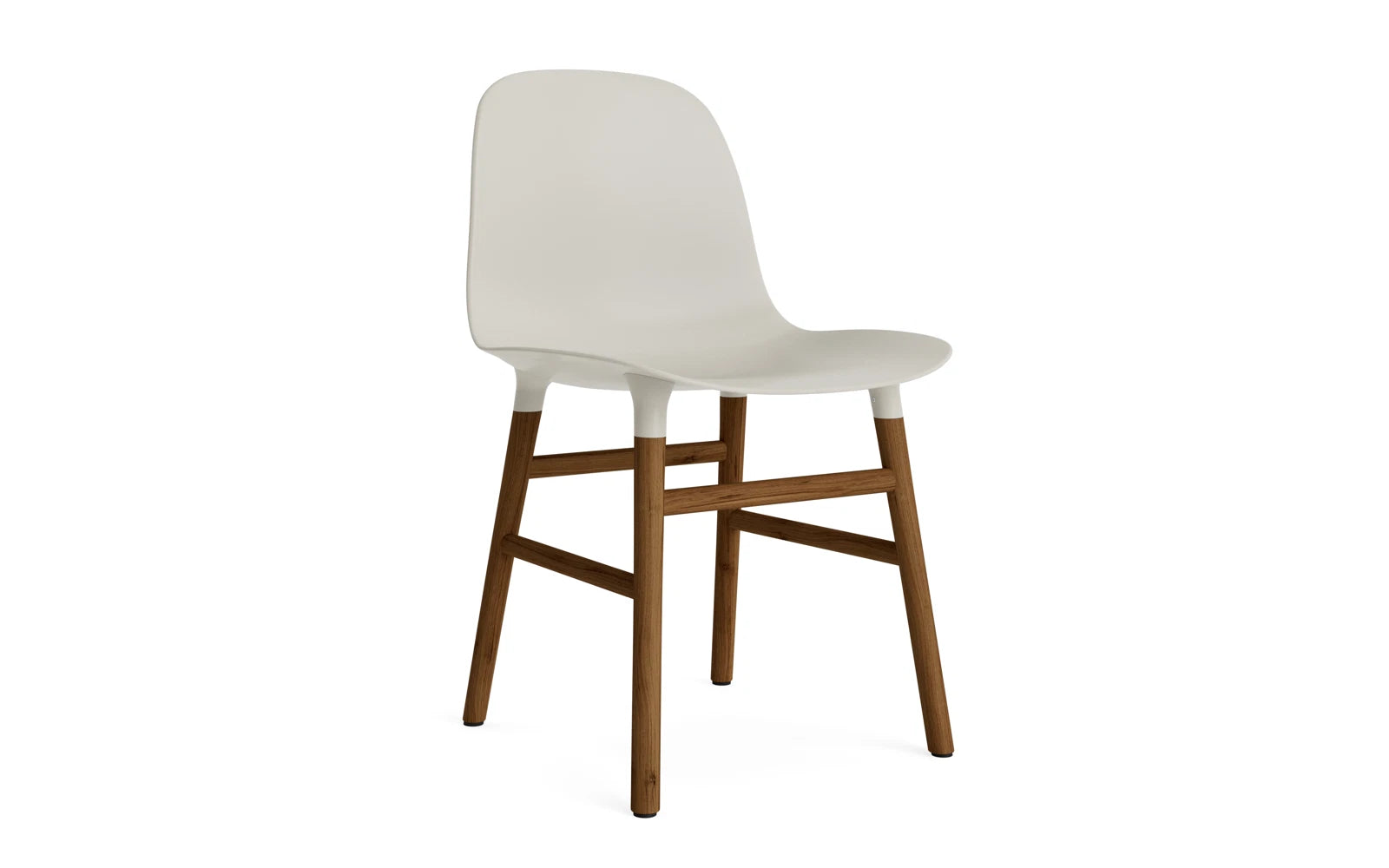 Form Stuhl Hellgrau/Walnuss in  präsentiert im Onlineshop von KAQTU Design AG. Stuhl ist von Normann Copenhagen