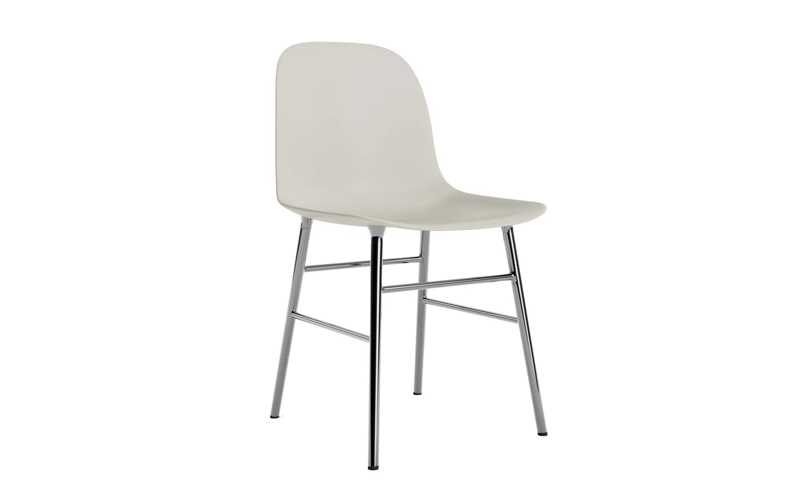 Form Stuhl Hellgrau/Chrom in präsentiert im Onlineshop von KAQTU Design AG. Stuhl ist von Normann Copenhagen