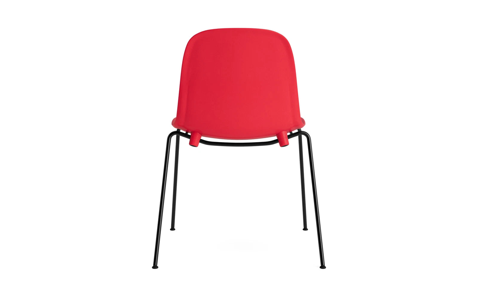 Erleben Sie den Form Stapelstuhl in leuchtendem Rot von Normann Copenhagen – ein elegantes Designhighlight aus stabilem Stahl, perfekt für vielseitige Einsatzmöglichkeiten.