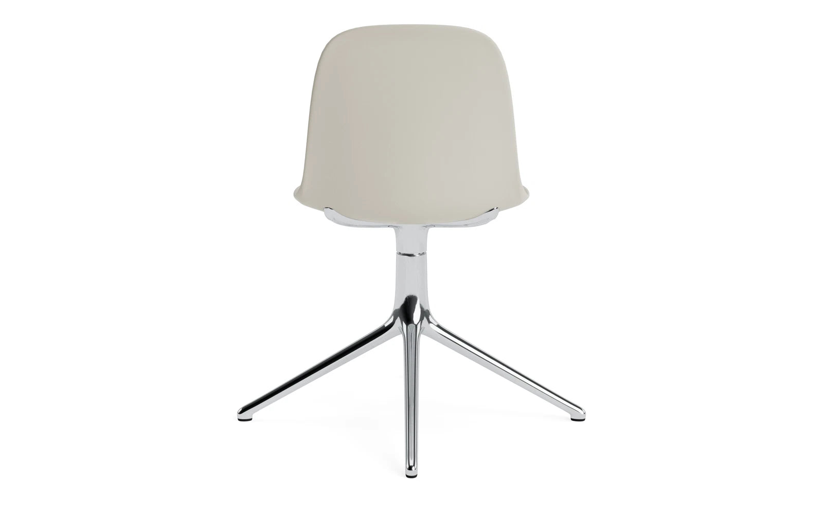 Moderner Form Drehstuhl in Hellgrau/Aluminium von Normann Copenhagen. Perfekt für Besprechungen und Zuhause, bietet er Stil und Flexibilität.