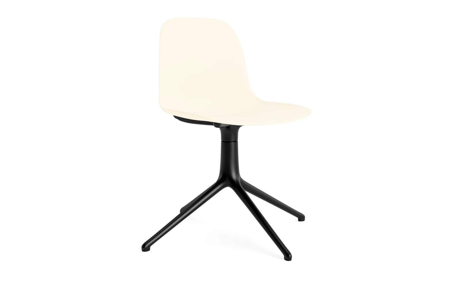 Form Drehstuhl Creme/schwarzes Aluminium in präsentiert im Onlineshop von KAQTU Design AG. Drehstuhl ist von Normann Copenhagen