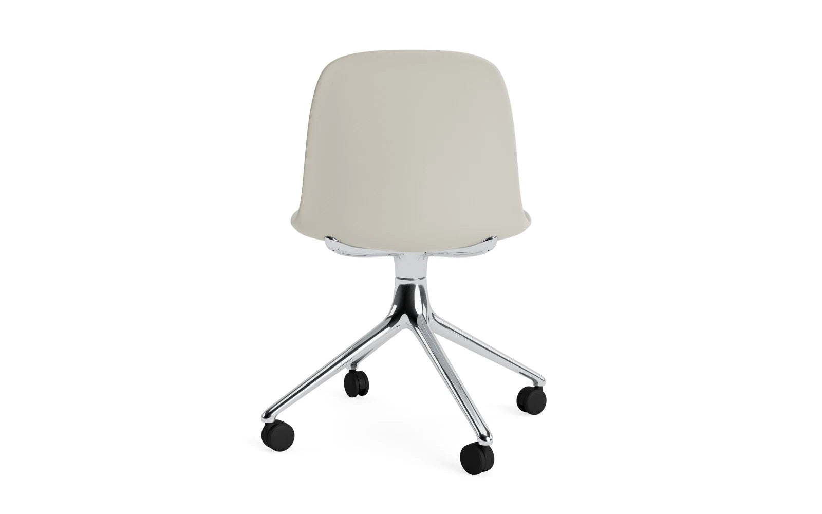 Erleben Sie den Form Drehstuhl 4W Aluminium/Hellgrau von Normann Copenhagen – ein stilvolles Möbelstück, das Funktionalität und individuelles Design vereint.