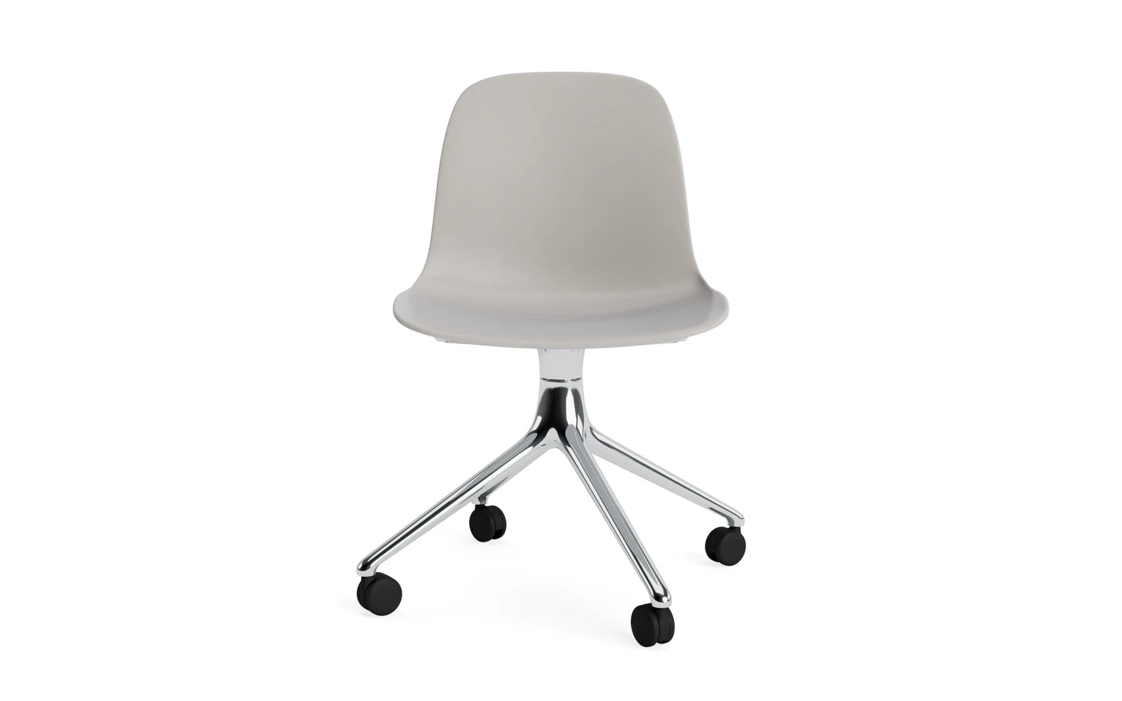 Erleben Sie den Form Drehstuhl 4W in elegantem Aluminium und warmem Grau von Normann Copenhagen – ein zeitloses Designhighlight für jeden Raum.