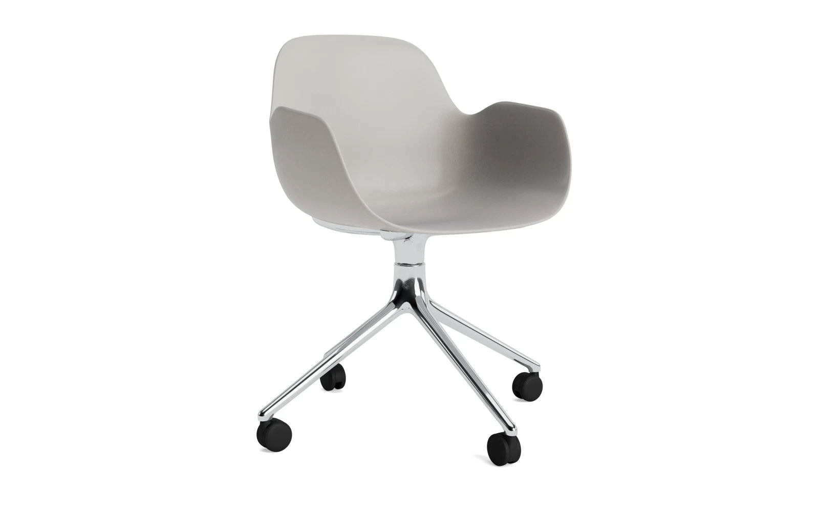 Form Drehsessel 4W Aluminium/Warmes grau in  präsentiert im Onlineshop von KAQTU Design AG. Sessel ist von Normann Copenhagen