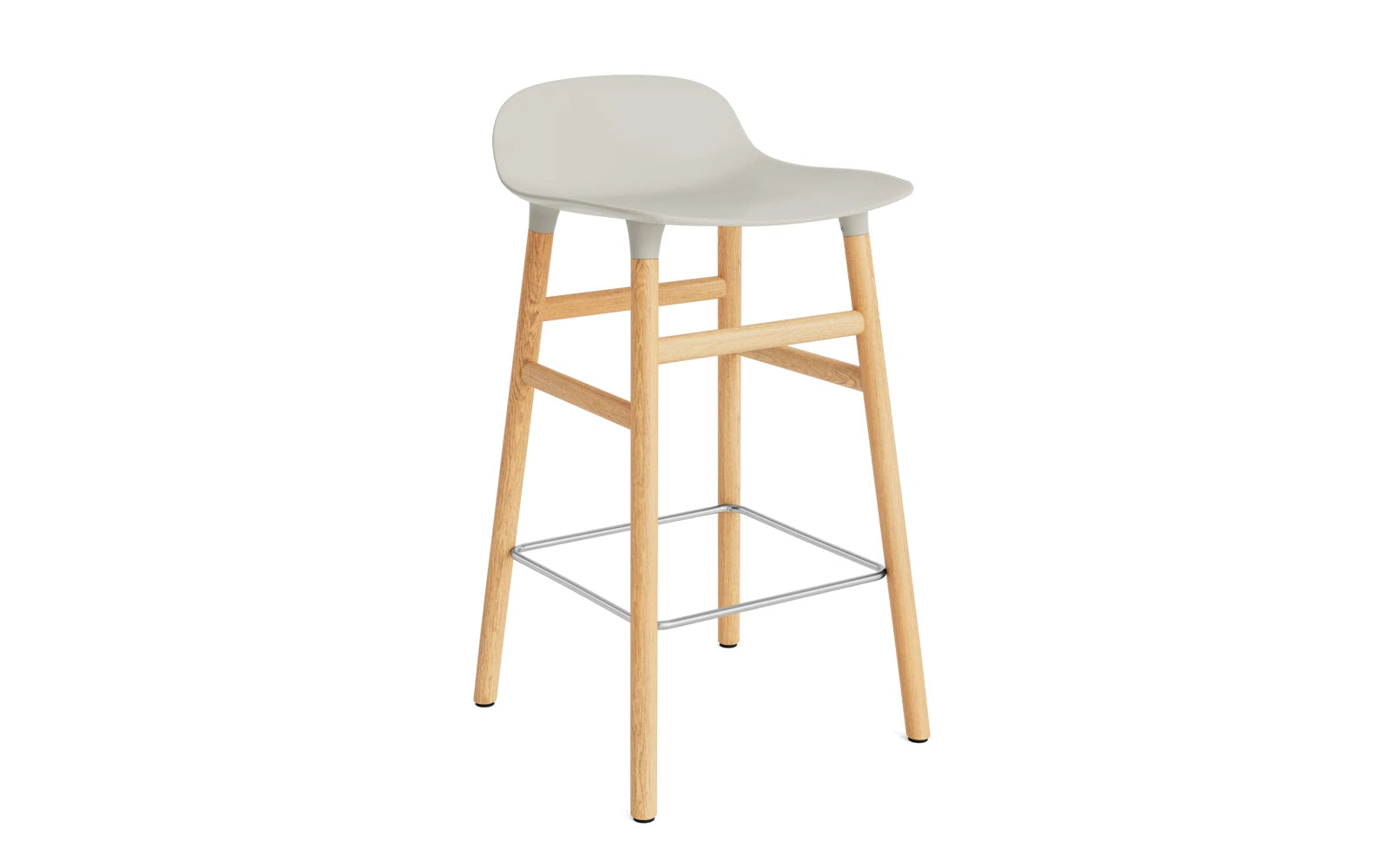 Form Barstuhl 65 cm hellgrau/Eiche in präsentiert im Onlineshop von KAQTU Design AG. Barstuhl ist von Normann Copenhagen