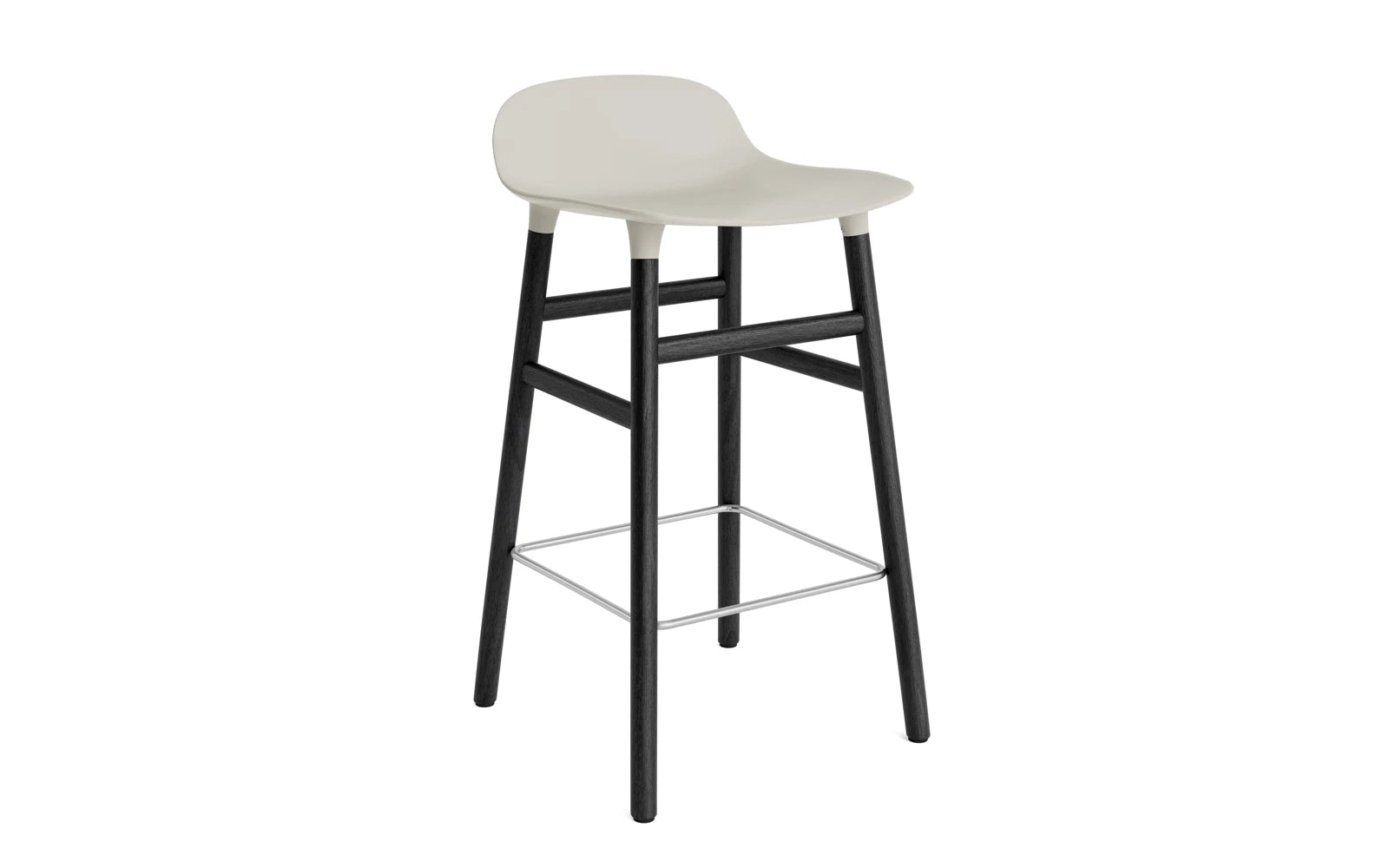 Form Barstuhl 65 cm hellgrau/schwarz in präsentiert im Onlineshop von KAQTU Design AG. Barstuhl ist von Normann Copenhagen