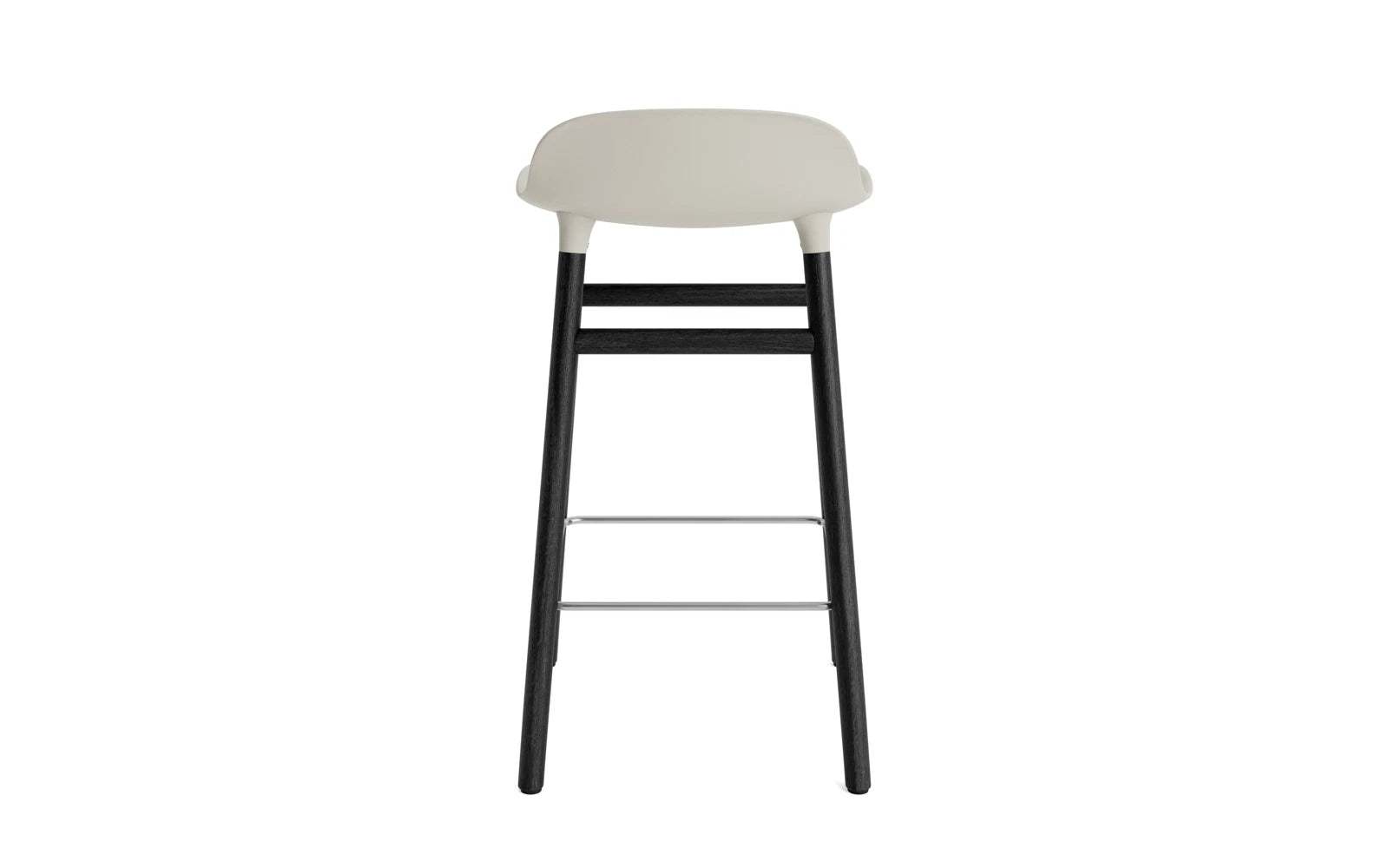 Erleben Sie den Form Barstuhl 65 cm in hellgrau/schwarz von Normann Copenhagen – eine harmonische Verbindung aus modernem Design und Funktionalität für jeden Raum.