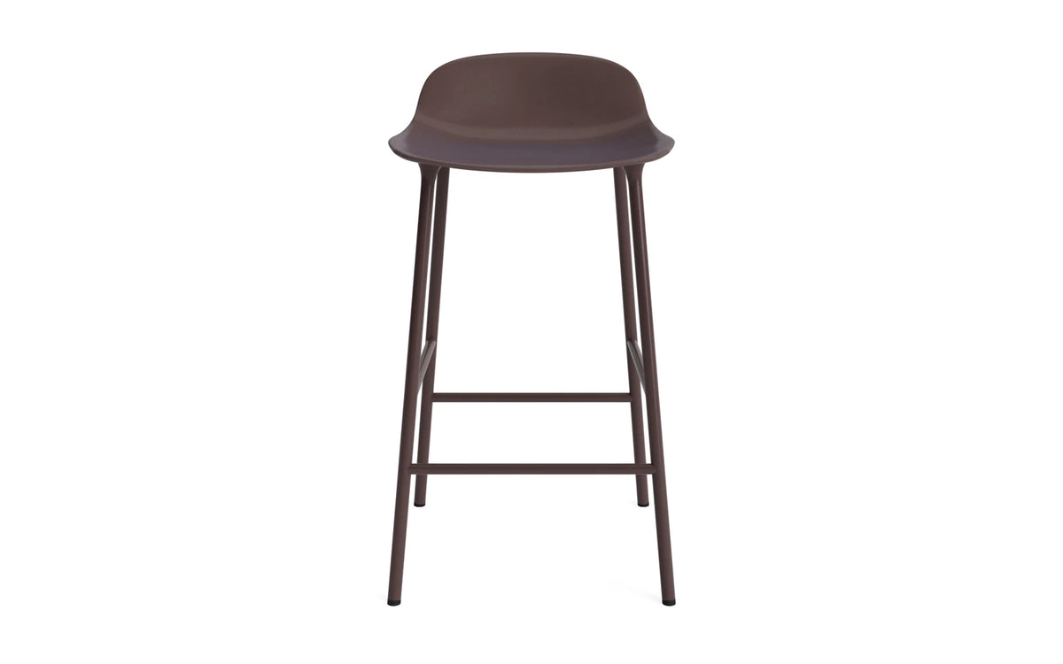 Form Barstuhl 65 cm braun/Stahl in Braun präsentiert im Onlineshop von KAQTU Design AG. Barstuhl ist von Normann Copenhagen
