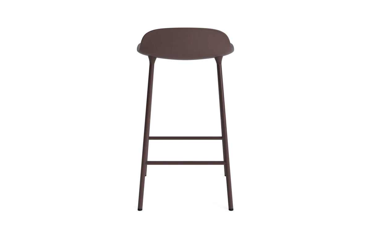 Form Barstuhl 65 cm braun/Stahl in Braun präsentiert im Onlineshop von KAQTU Design AG. Barstuhl ist von Normann Copenhagen