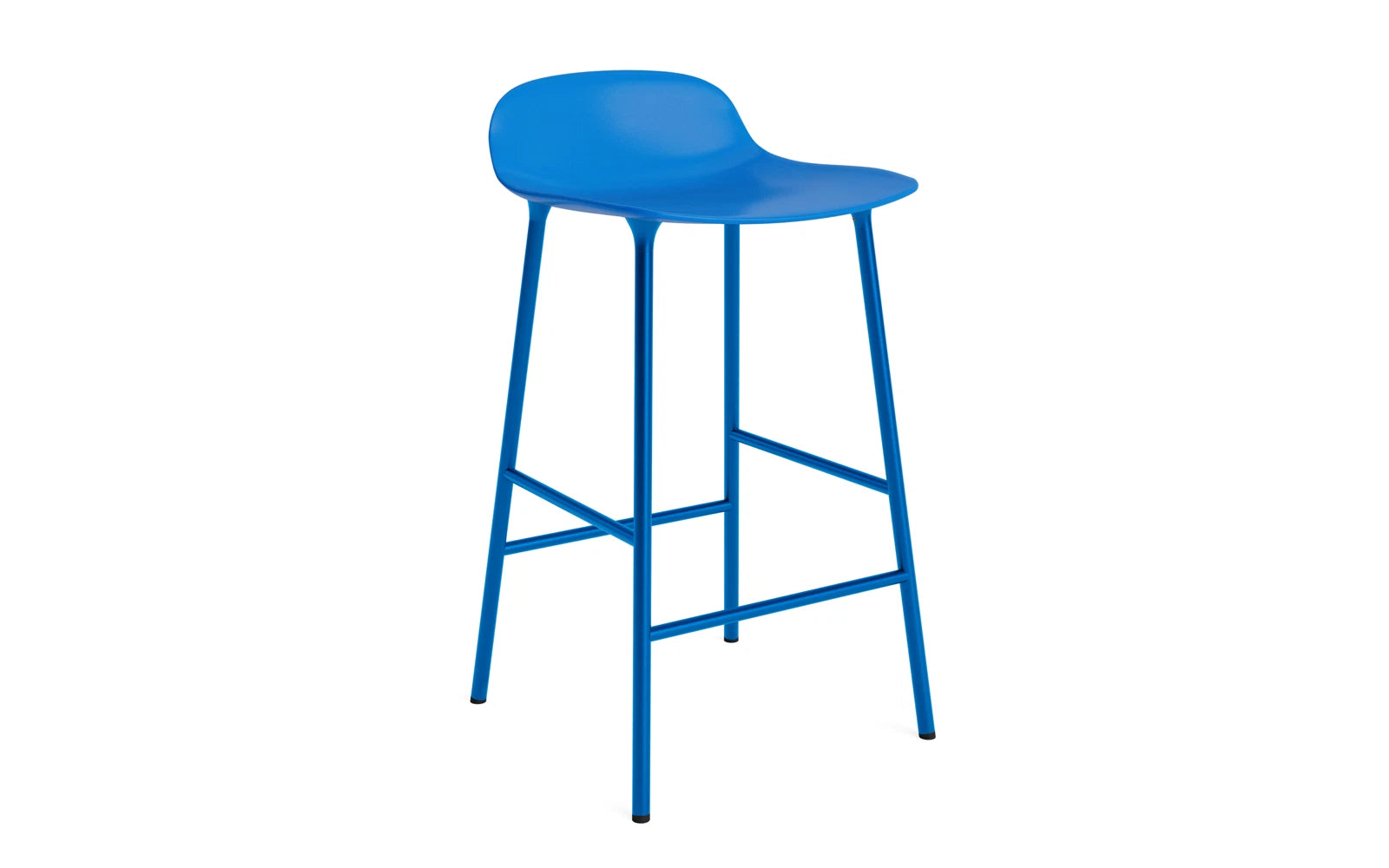 Form Barstuhl 65 cm Leuchtendes Blau/Stahl in präsentiert im Onlineshop von KAQTU Design AG. Barstuhl ist von Normann Copenhagen