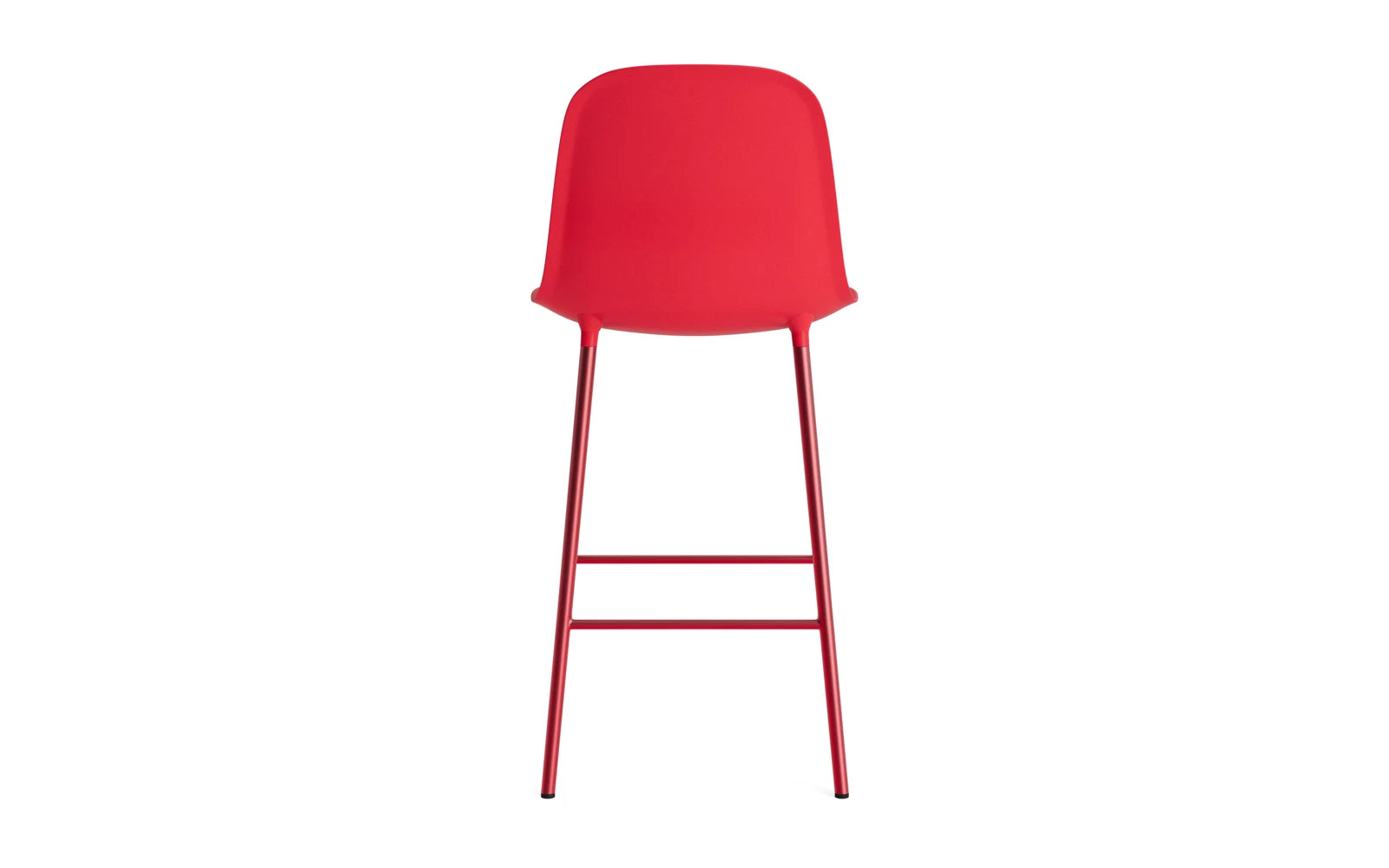 Erleben Sie den Form Barstuhl 65 cm von Normann Copenhagen in strahlendem Rot – ein elegantes Möbelstück, das Funktionalität und Stil vereint.
