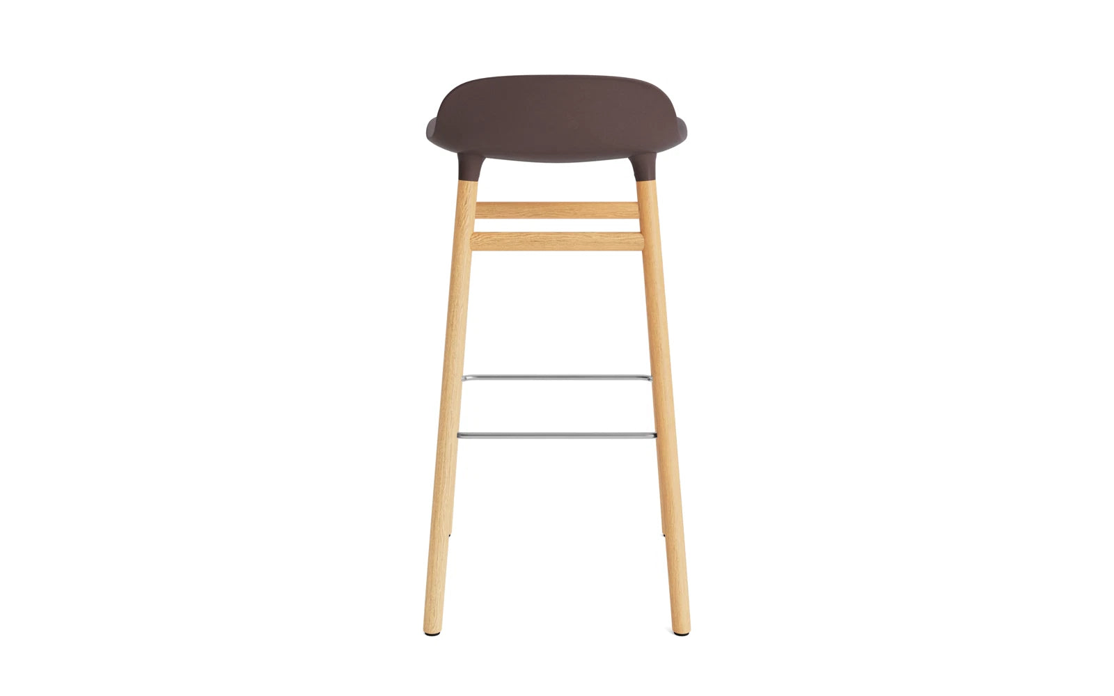 Erleben Sie den Form Barstuhl 75 cm in braun/Eiche von Normann Copenhagen – ein stilvolles, funktionales Designhighlight für Ihr Zuhause.